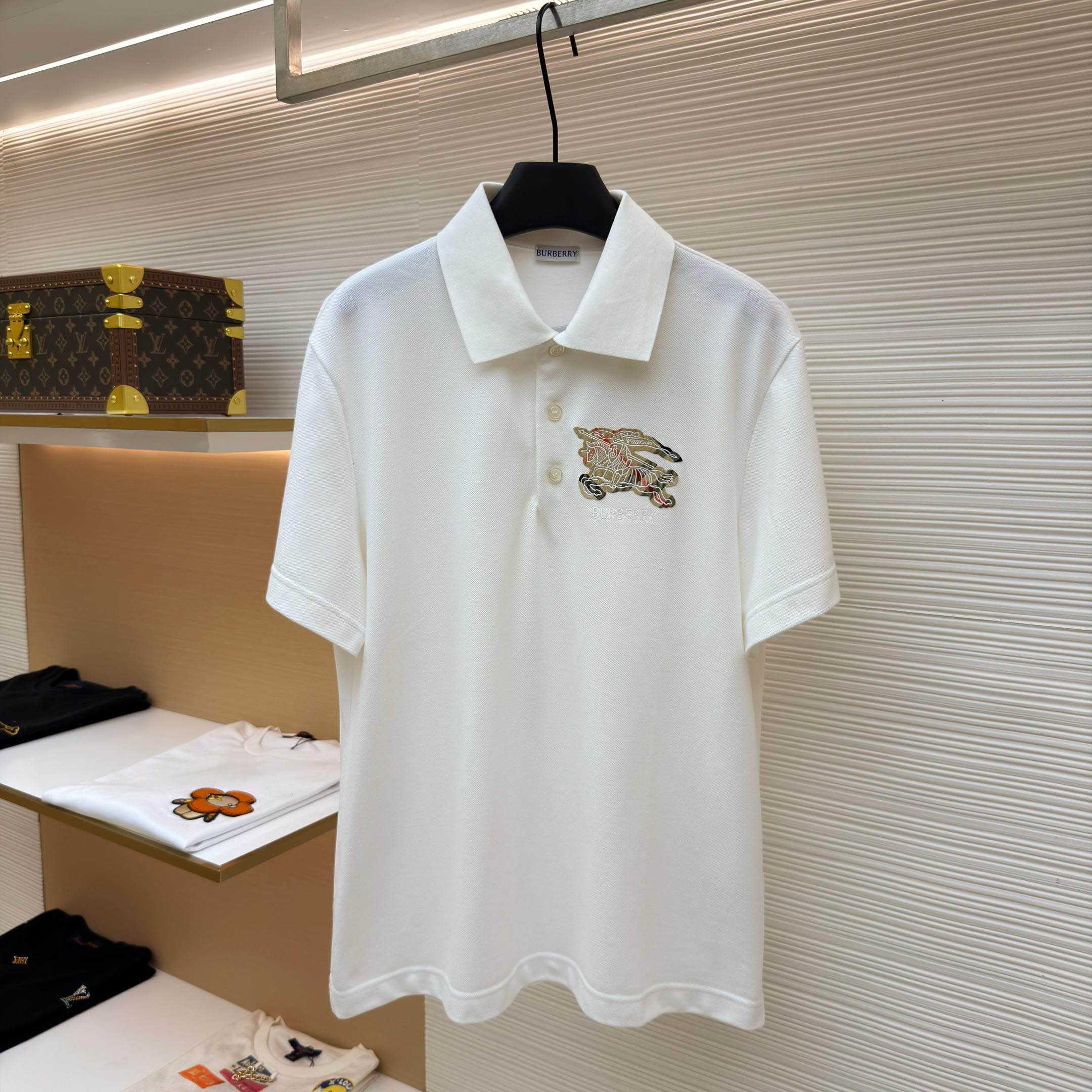 Burberry EKD Sketch Cotton Polo Shirt - FashionPlug