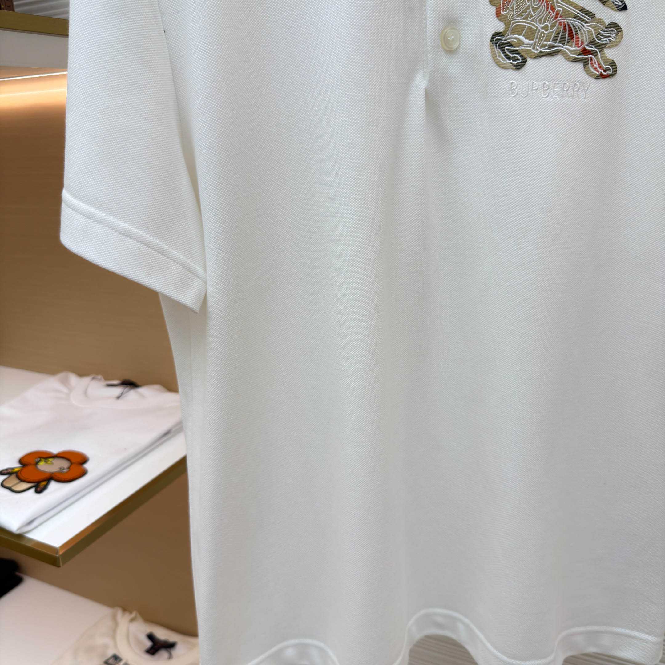 Burberry EKD Sketch Cotton Polo Shirt - FashionPlug