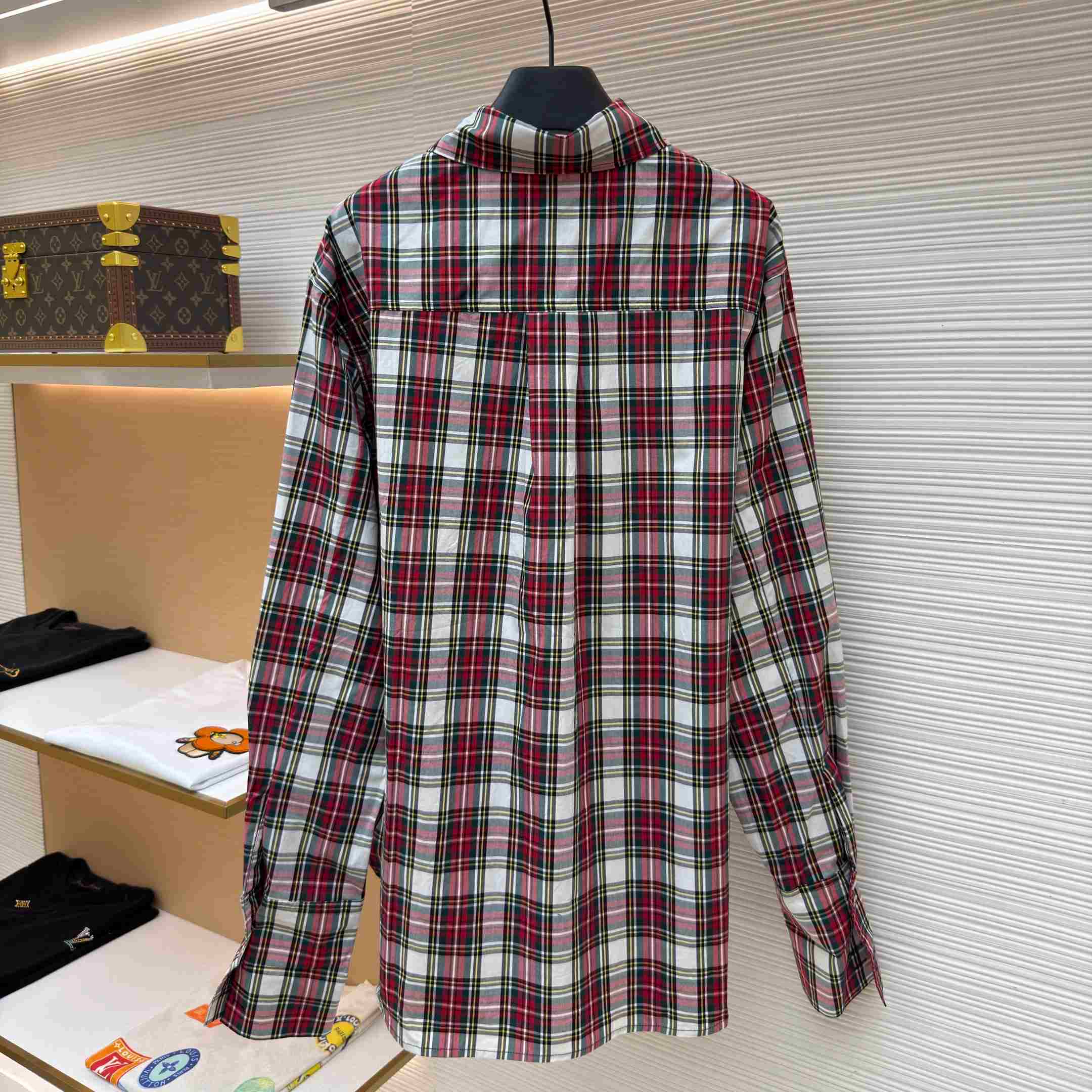 Celine Shirt In Tartan Cotton - FashionPlug