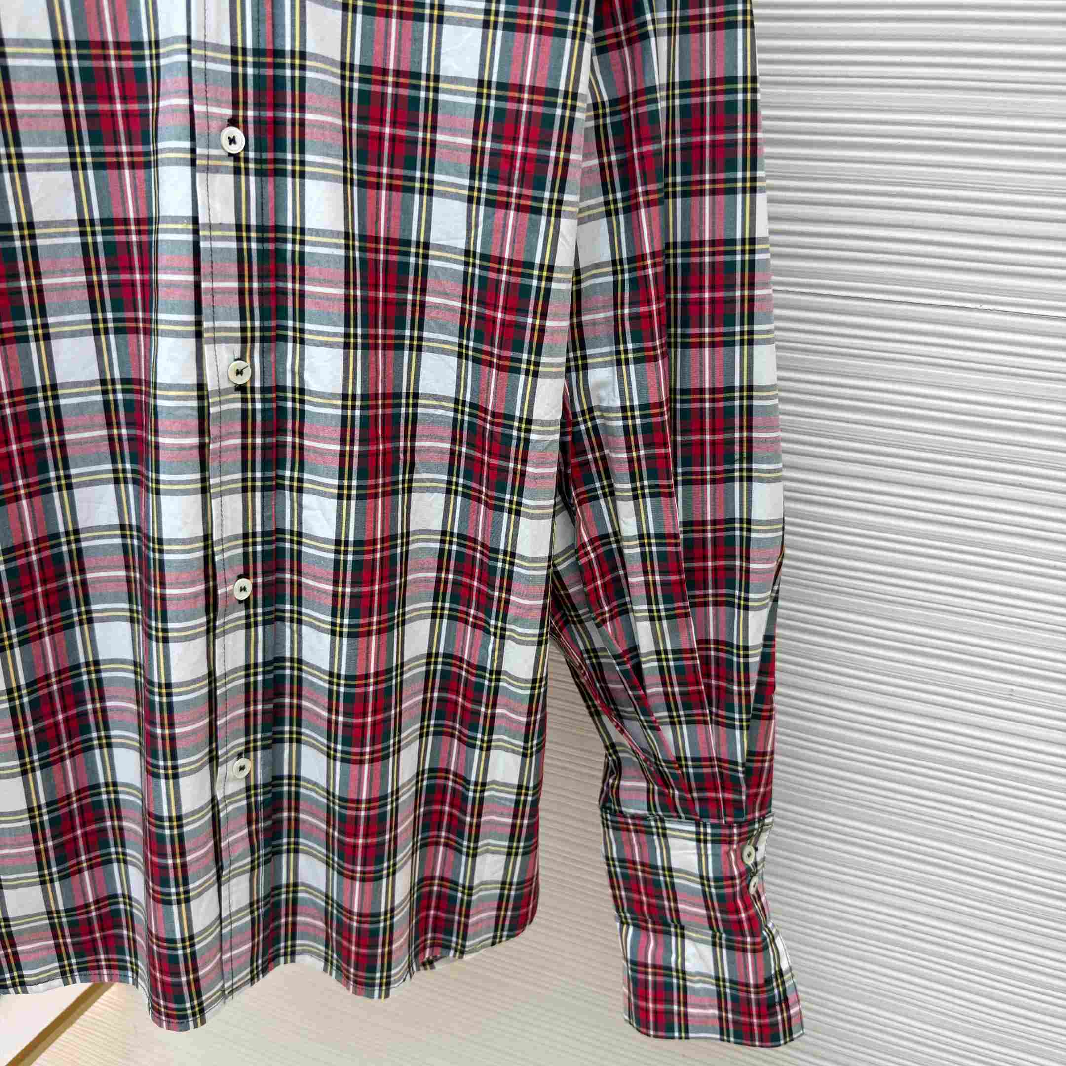 Celine Shirt In Tartan Cotton - FashionPlug