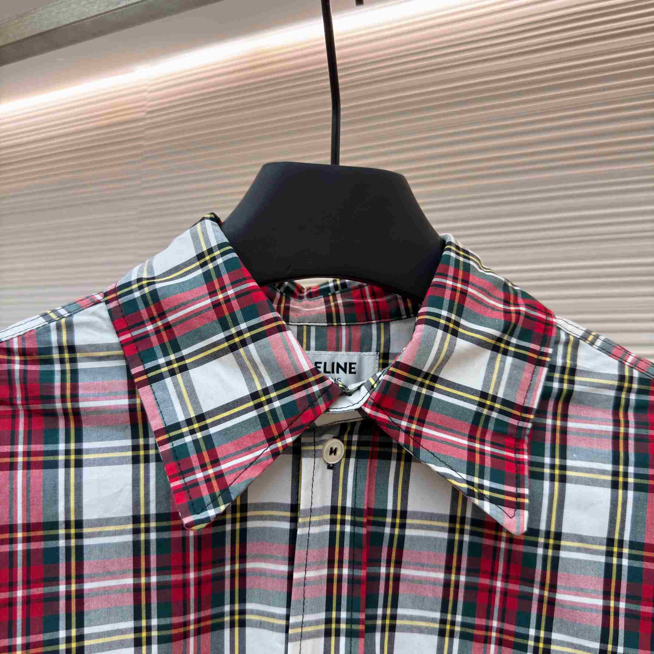 Celine Shirt In Tartan Cotton - FashionPlug