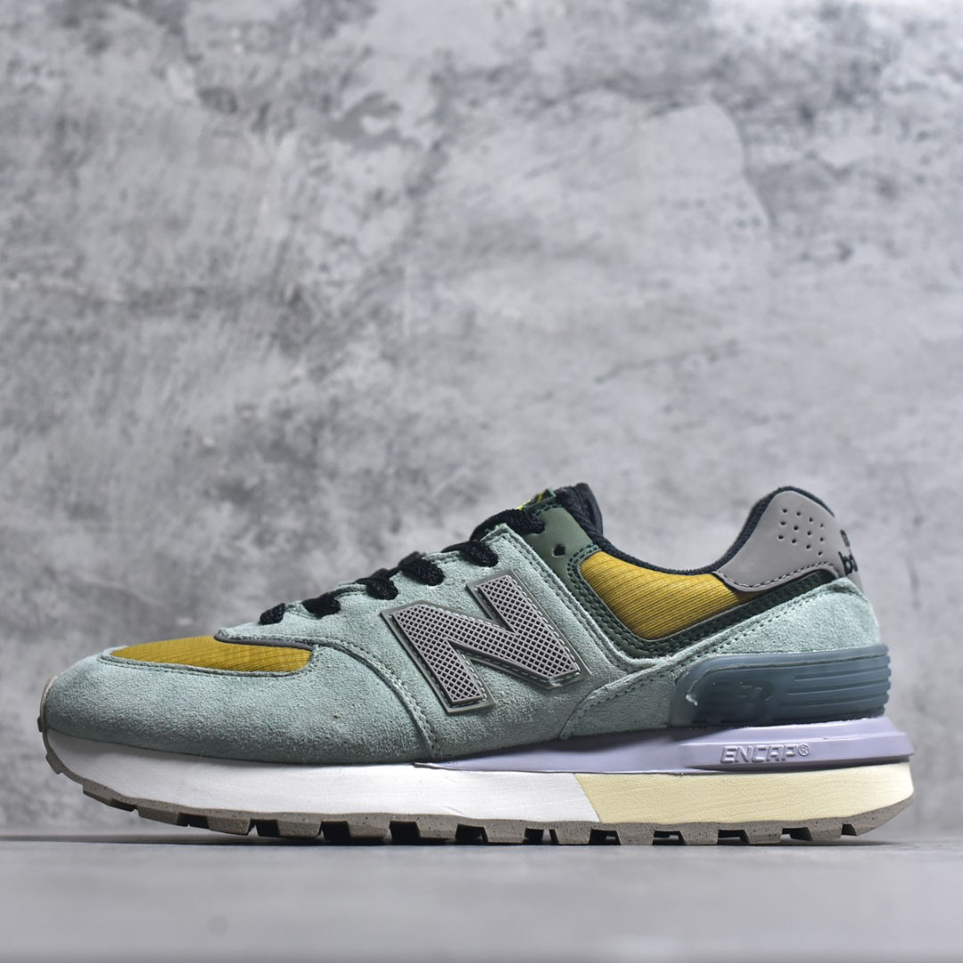 Stone Island x New Balance 574 Legacy 'Light Green' - FashionPlug