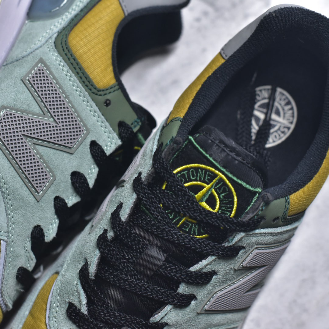 Stone Island x New Balance 574 Legacy 'Light Green' - FashionPlug