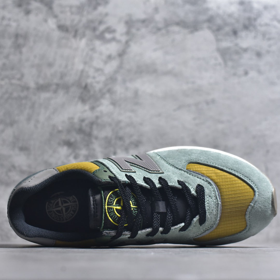 Stone Island x New Balance 574 Legacy 'Light Green' - FashionPlug