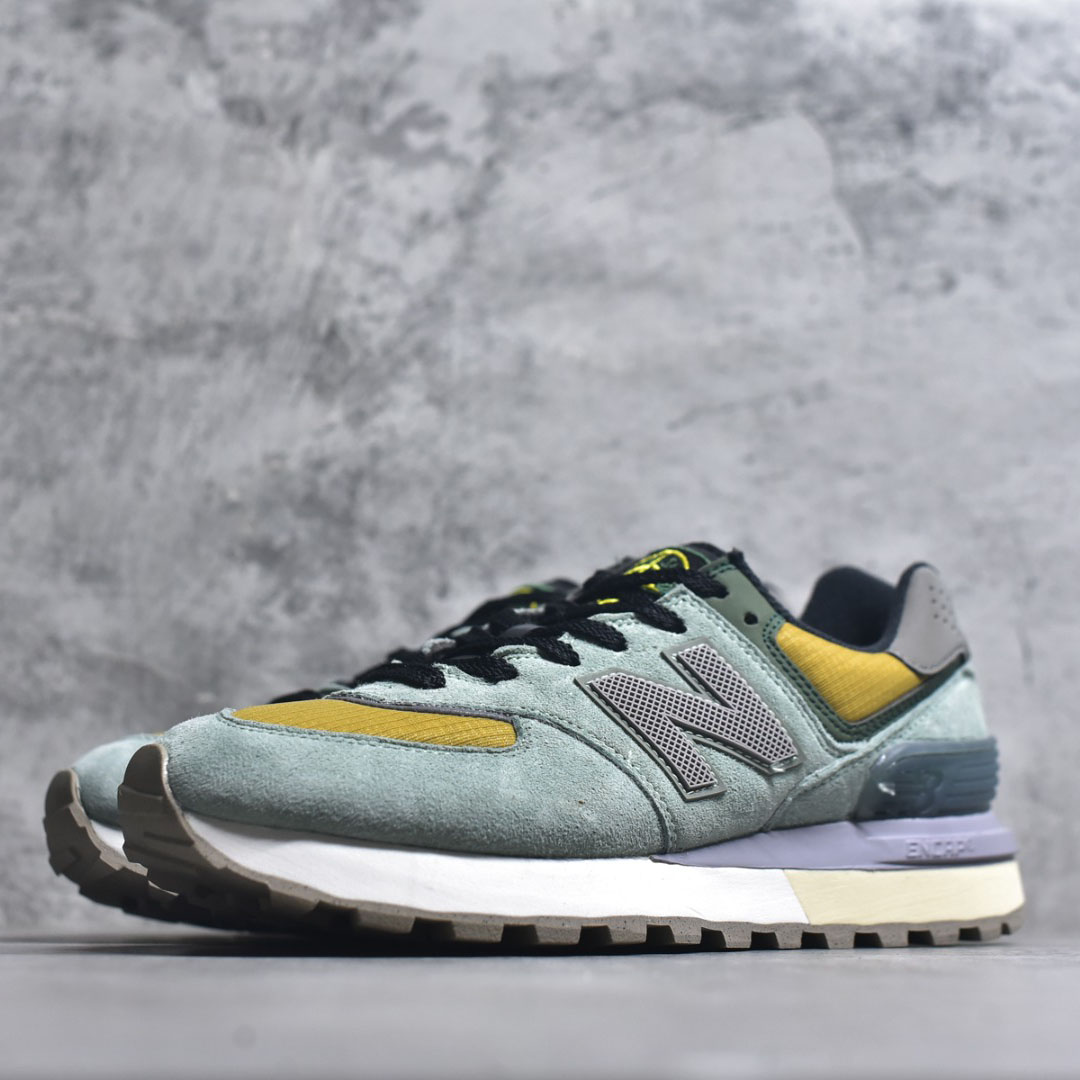 Stone Island x New Balance 574 Legacy 'Light Green' - FashionPlug
