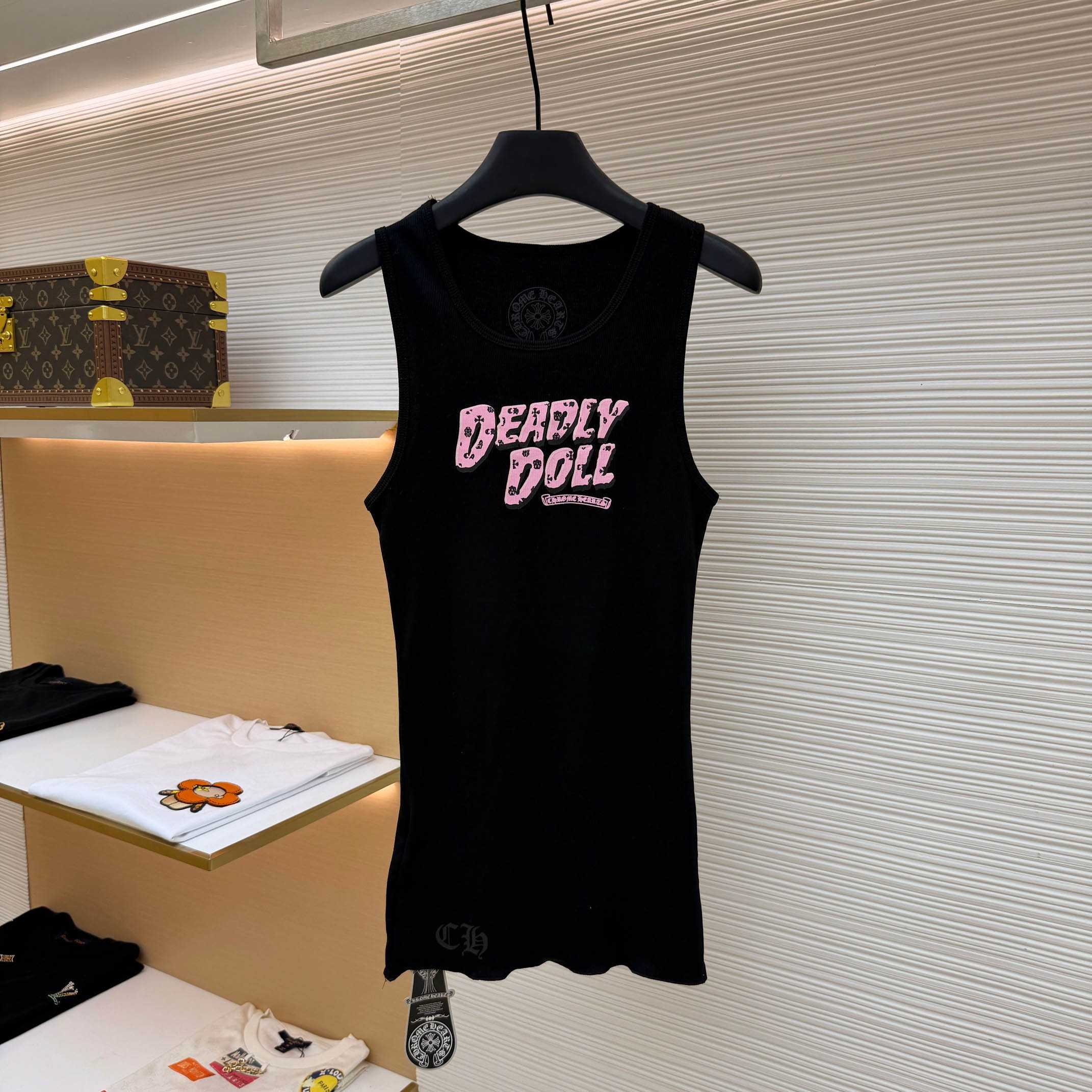 Chrome Hearts Black Deadly Doll Rib Tank Top - FashionPlug