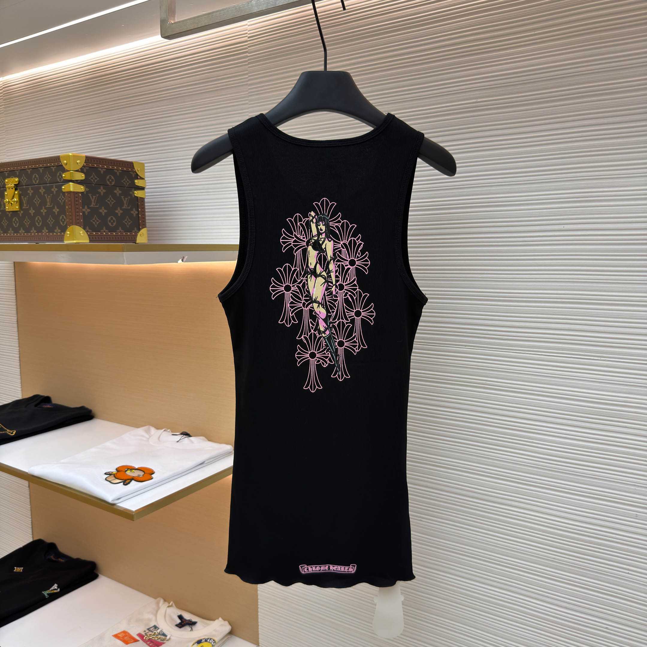 Chrome Hearts Black Deadly Doll Rib Tank Top - FashionPlug