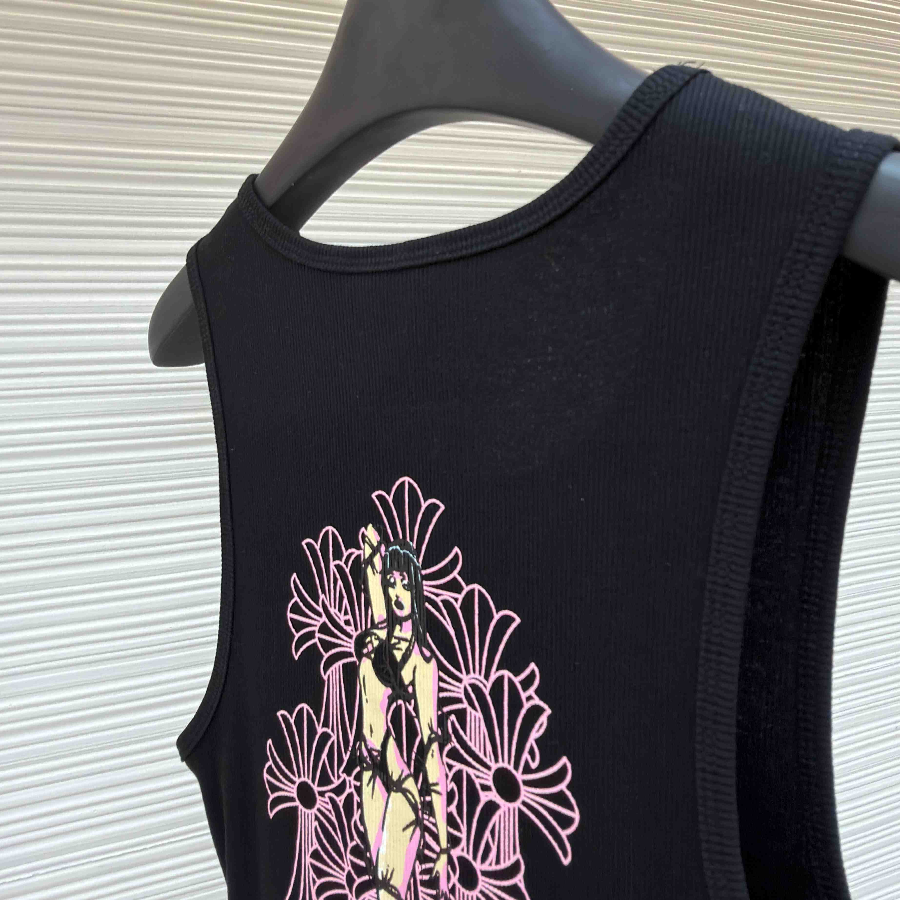 Chrome Hearts Black Deadly Doll Rib Tank Top - FashionPlug