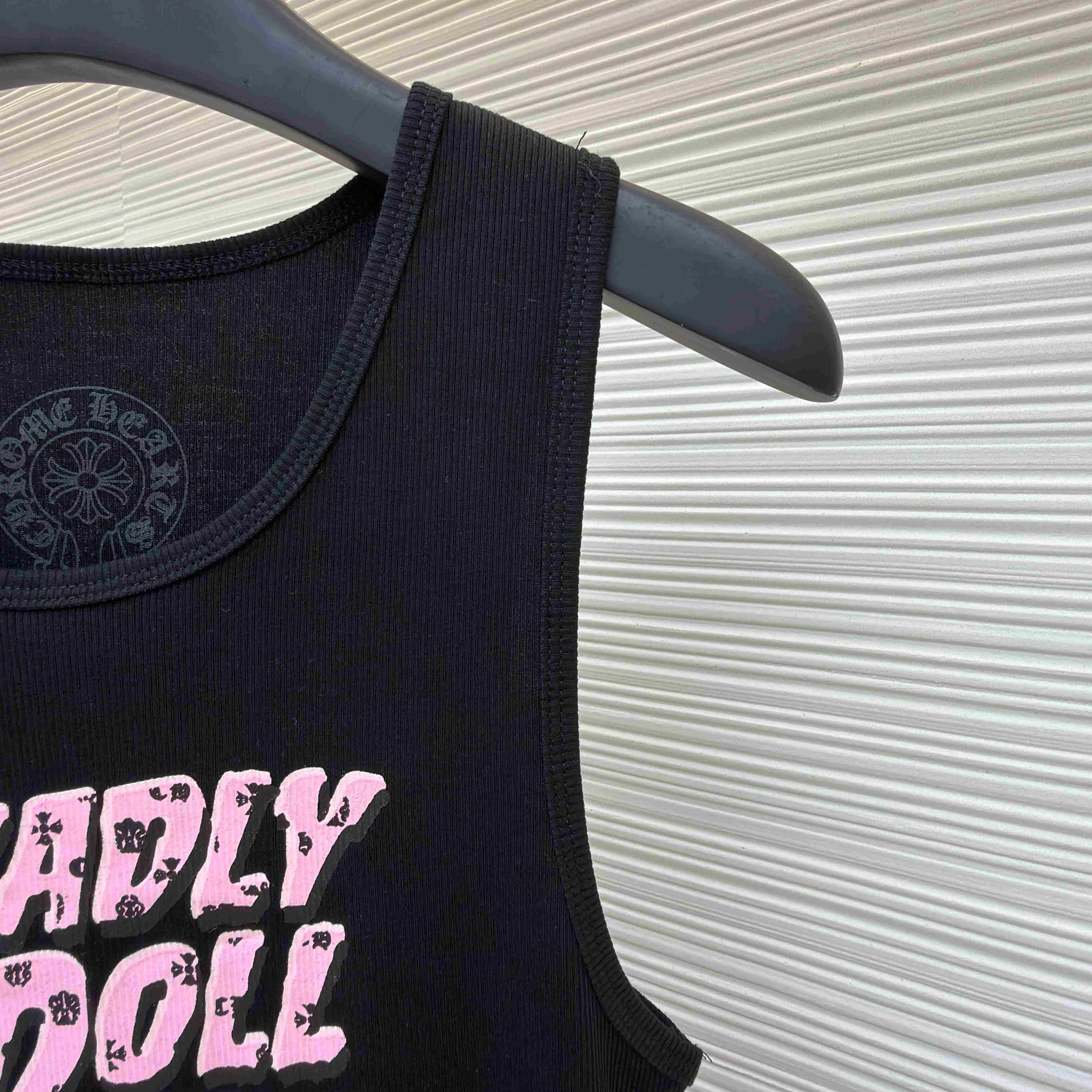 Chrome Hearts Black Deadly Doll Rib Tank Top - FashionPlug