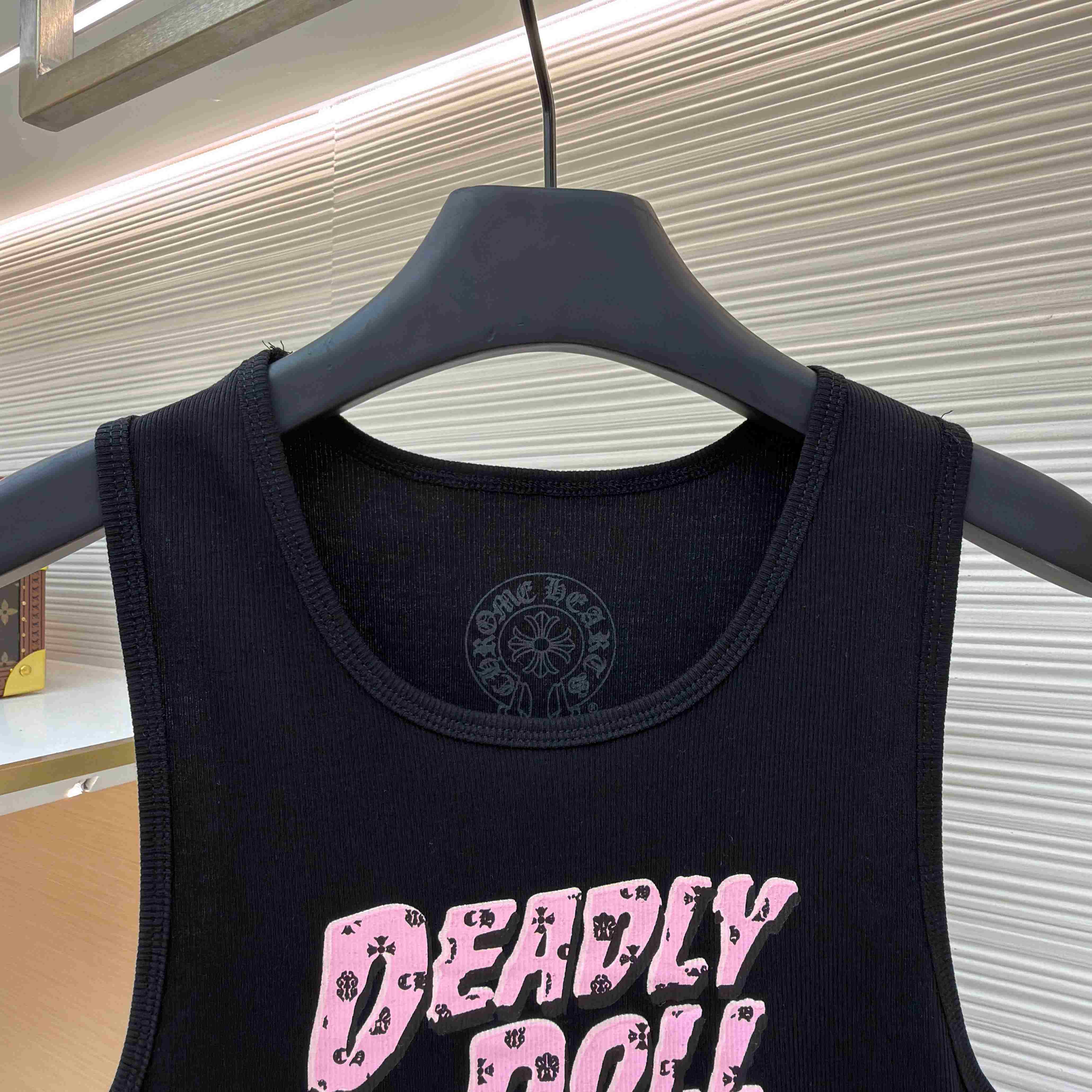 Chrome Hearts Black Deadly Doll Rib Tank Top - FashionPlug