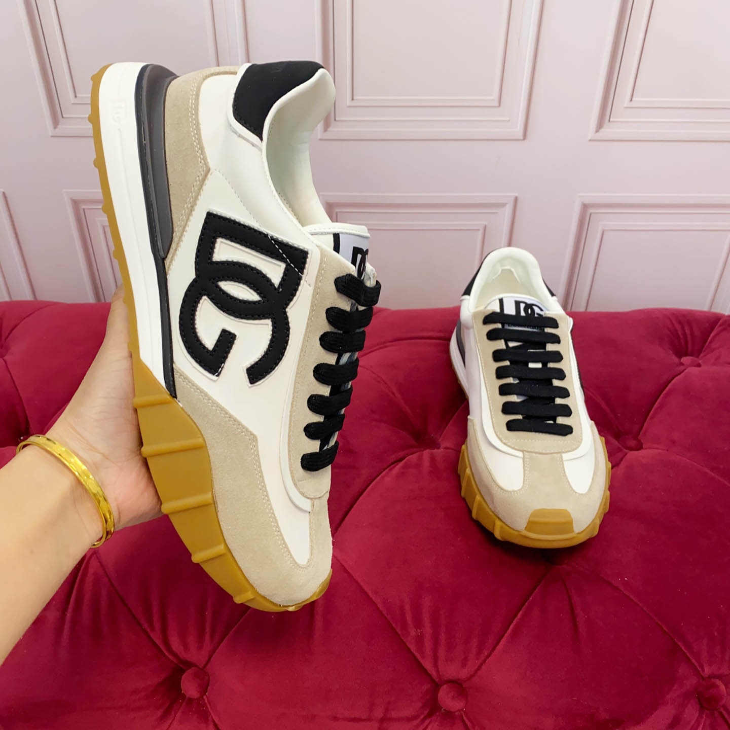Dolce & Gabbana Athletic Fabric Sneakers - FashionPlug