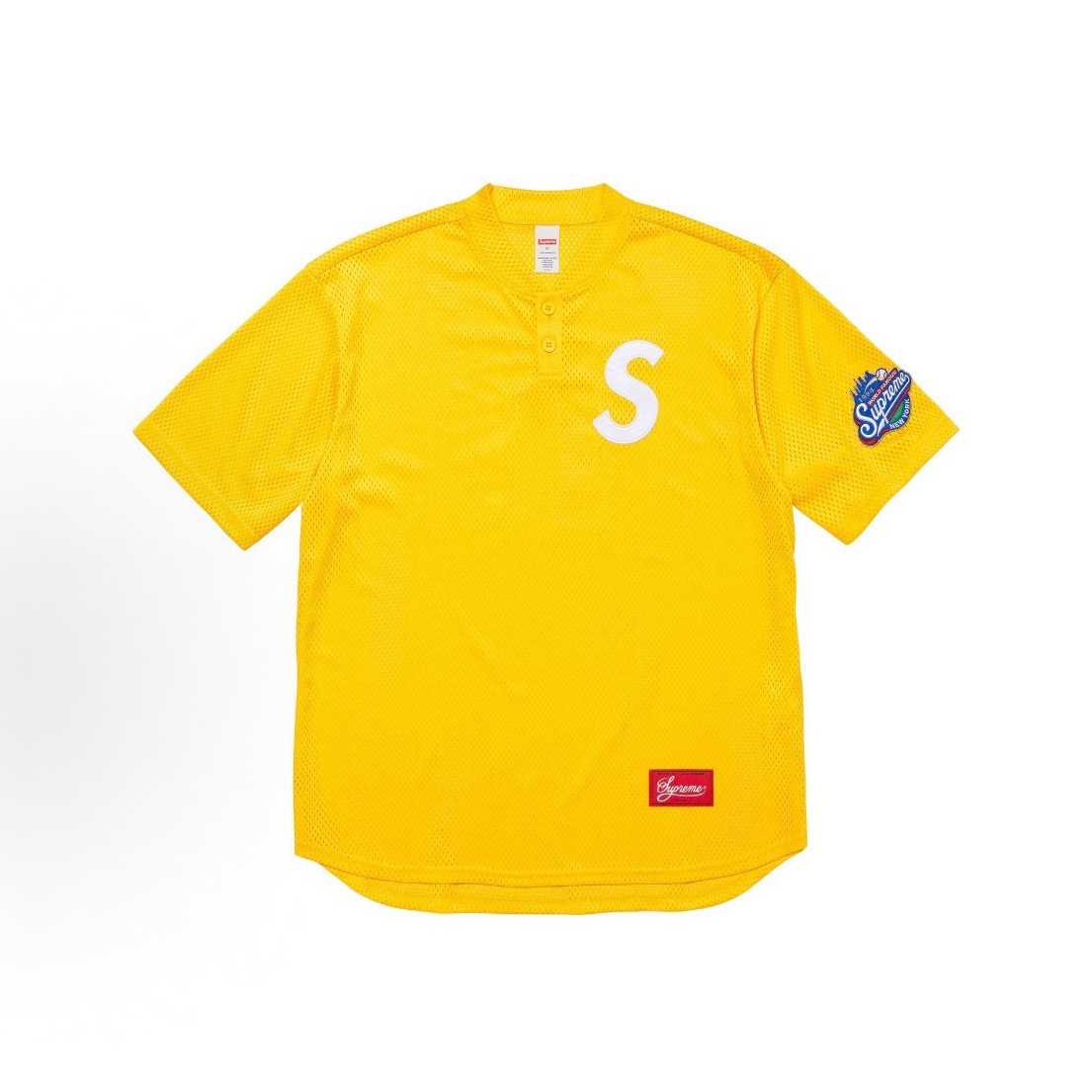 Supreme S Logo Baseball Henley - FashionPlug
