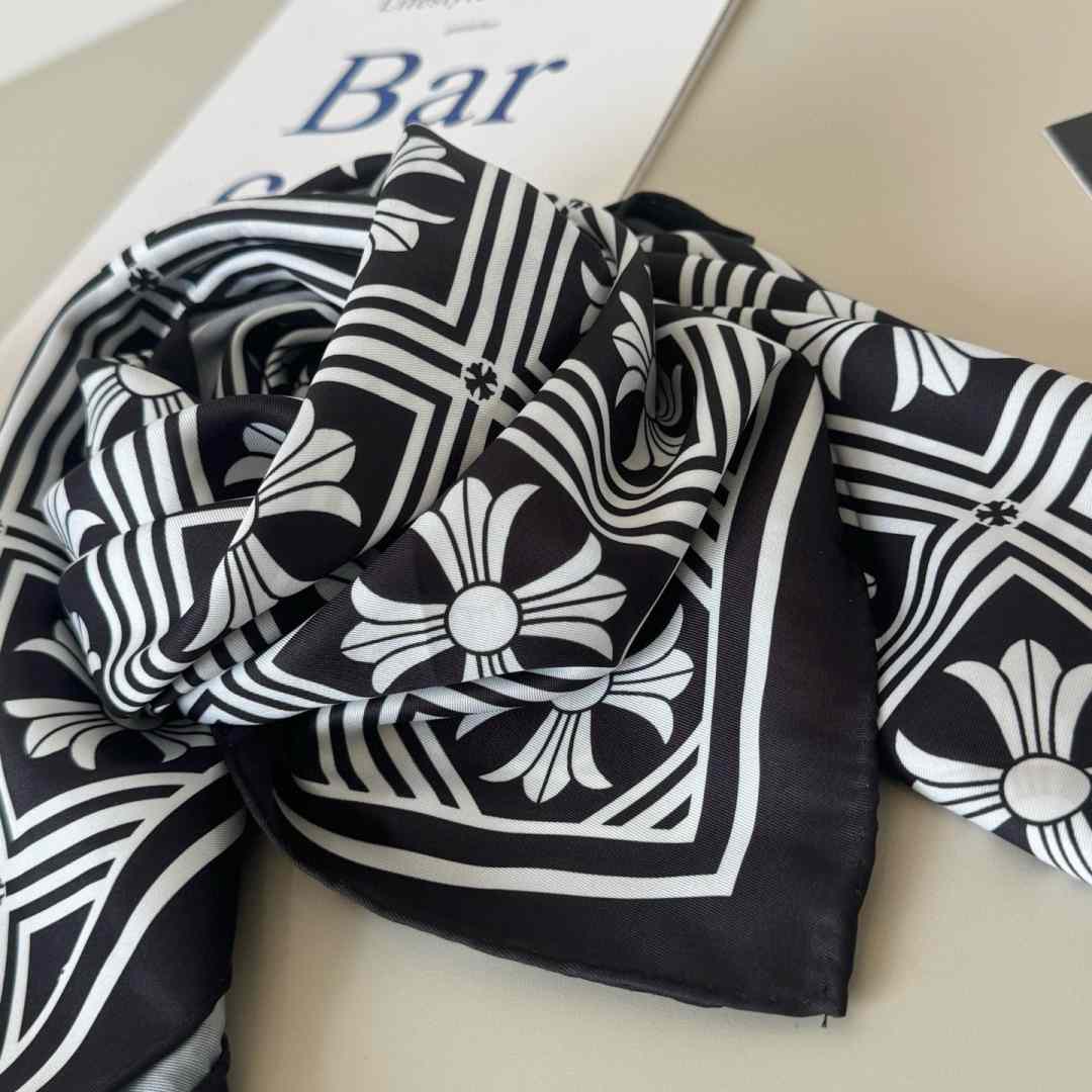Chrome Heart Square Silk Scarf - FashionPlug
