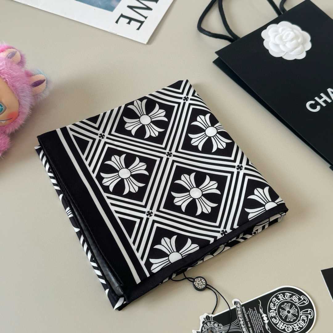 Chrome Heart Square Silk Scarf - FashionPlug