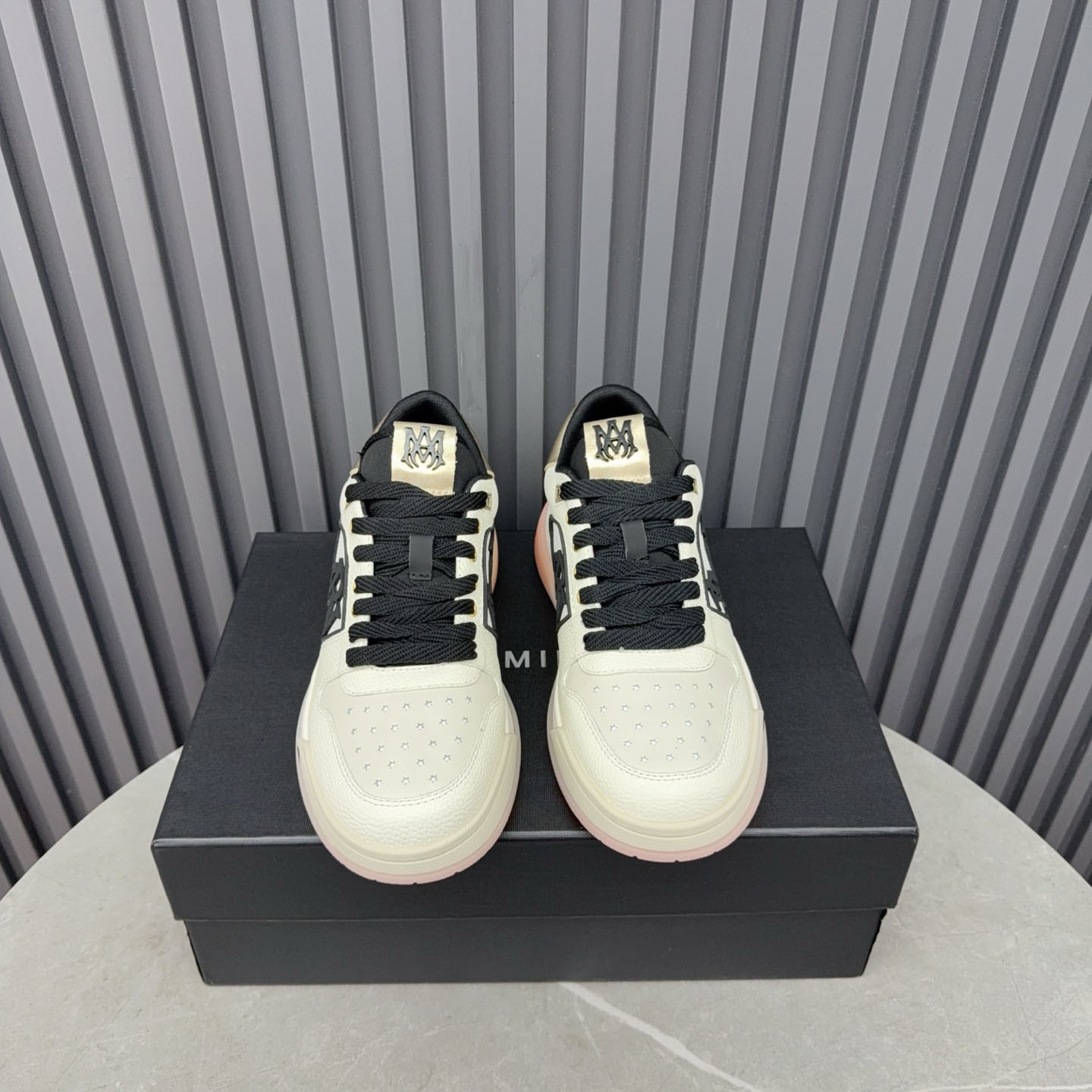 Amiri Beige Classic Low Sneakers - FashionPlug