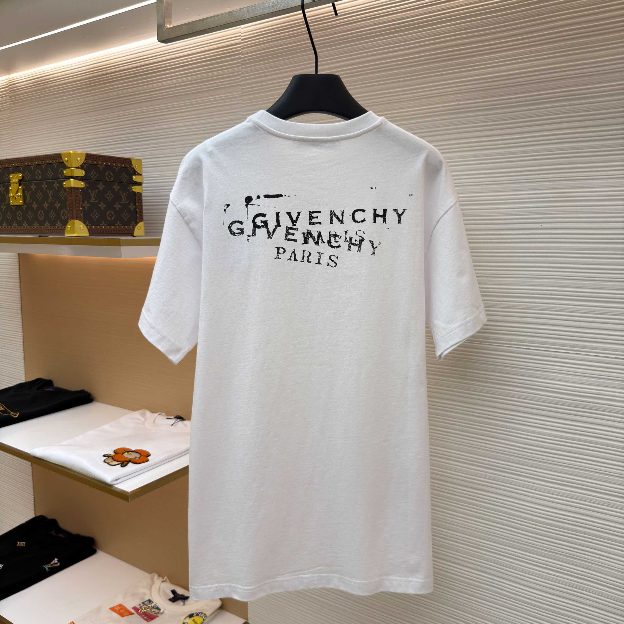 Givenchy White  Stamp Print T-shirt - FashionPlug