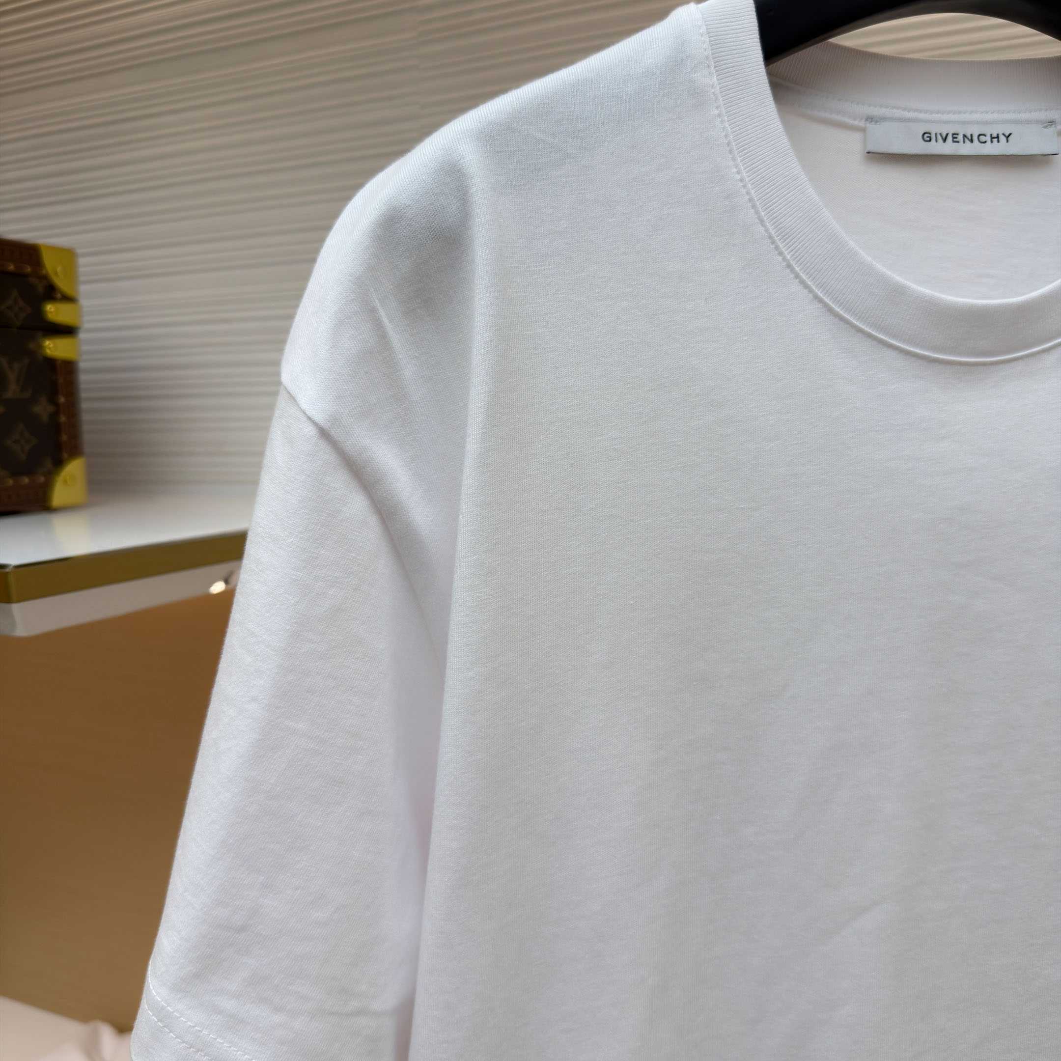 Givenchy White  Stamp Print T-shirt - FashionPlug