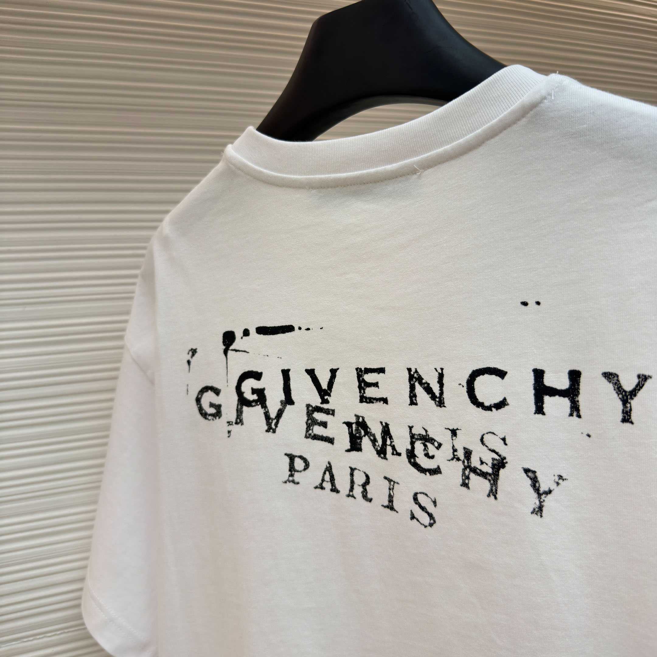 Givenchy White  Stamp Print T-shirt - FashionPlug