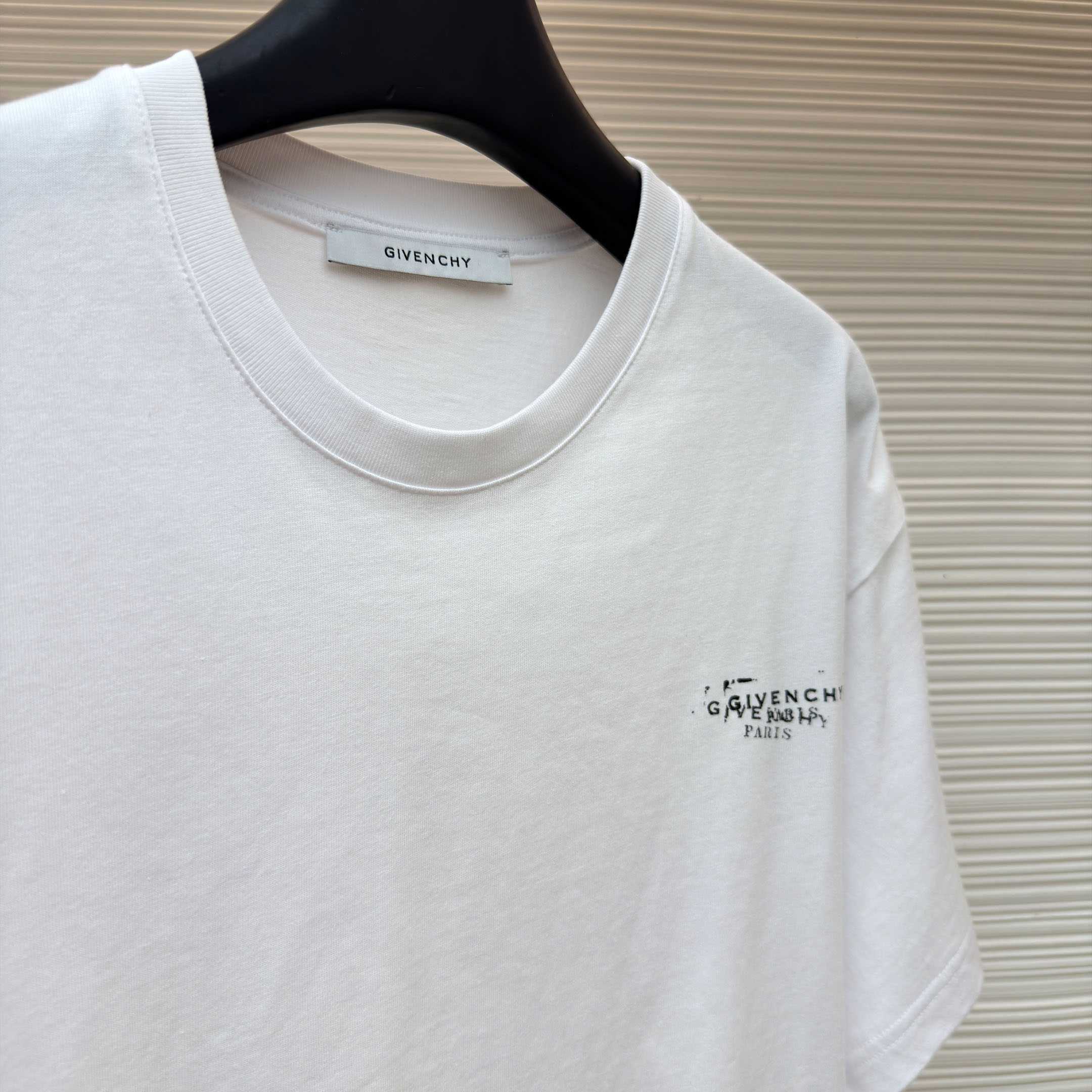 Givenchy White  Stamp Print T-shirt - FashionPlug
