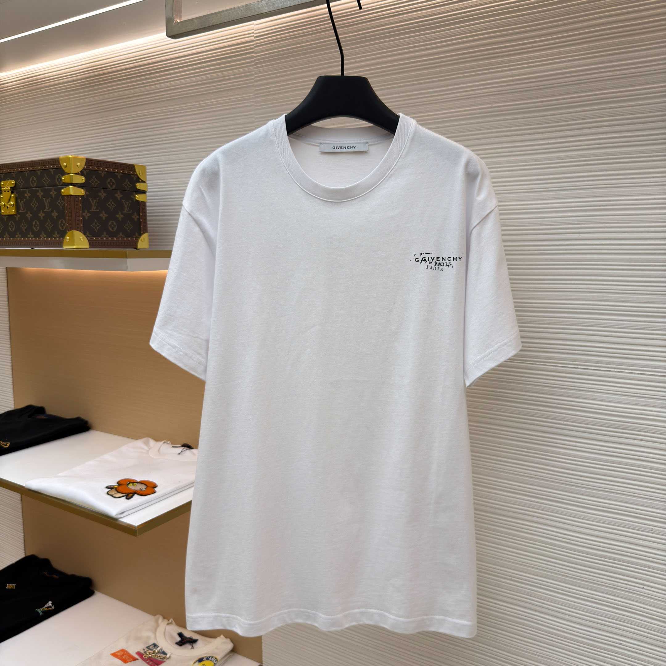 Givenchy White  Stamp Print T-shirt - FashionPlug