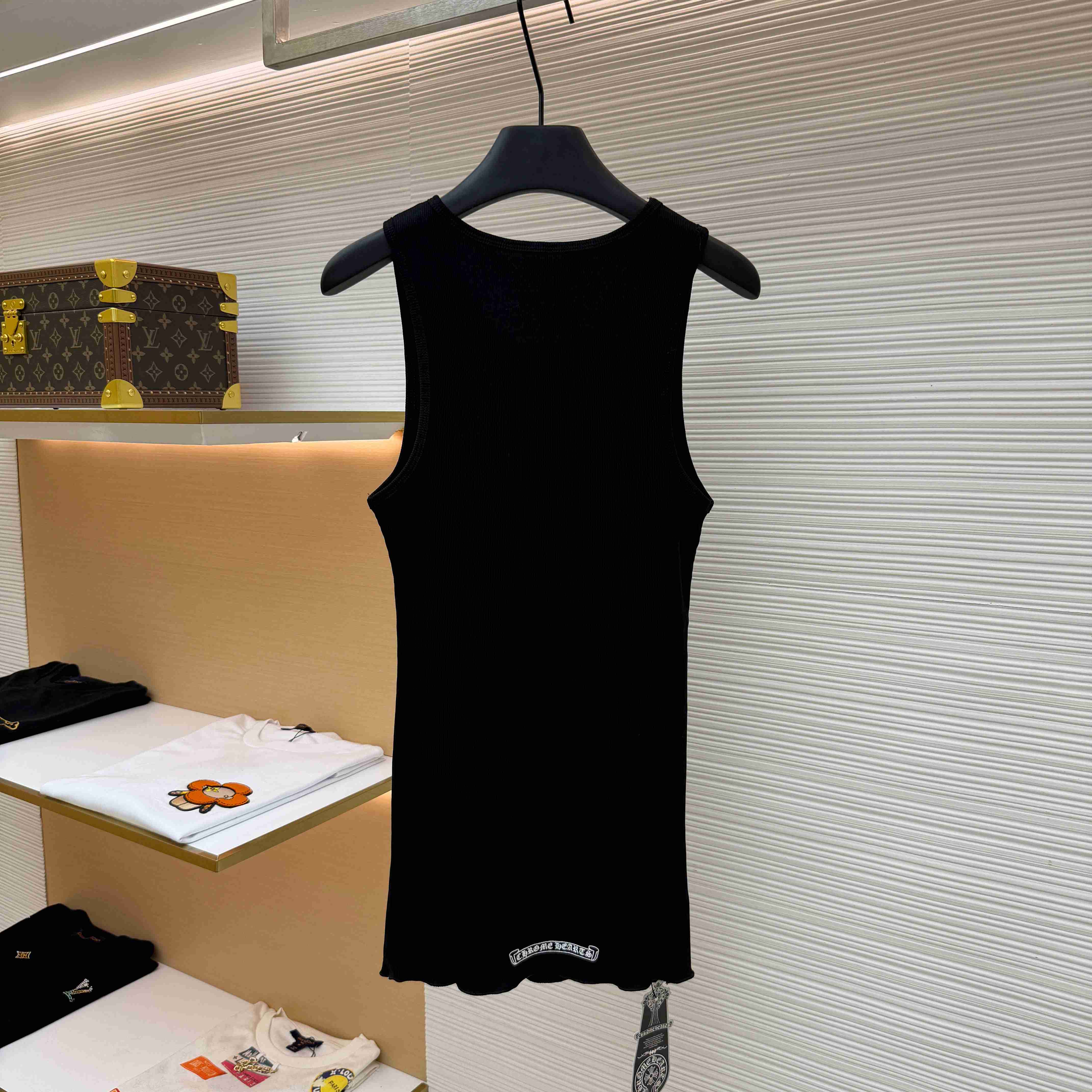 Chrome Hearts Hairy Cross Rib Tank 'Black' - FashionPlug