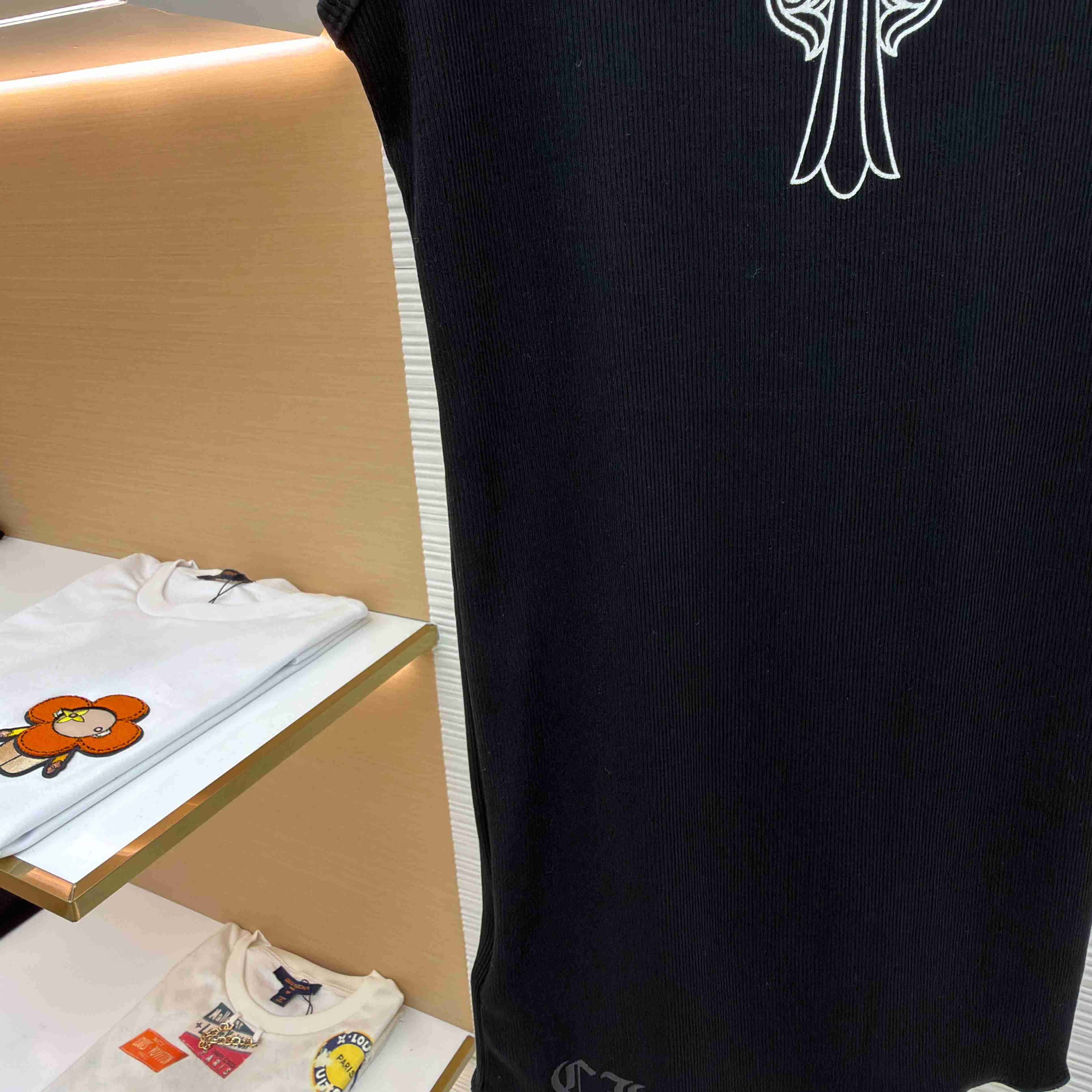 Chrome Hearts Hairy Cross Rib Tank 'Black' - FashionPlug