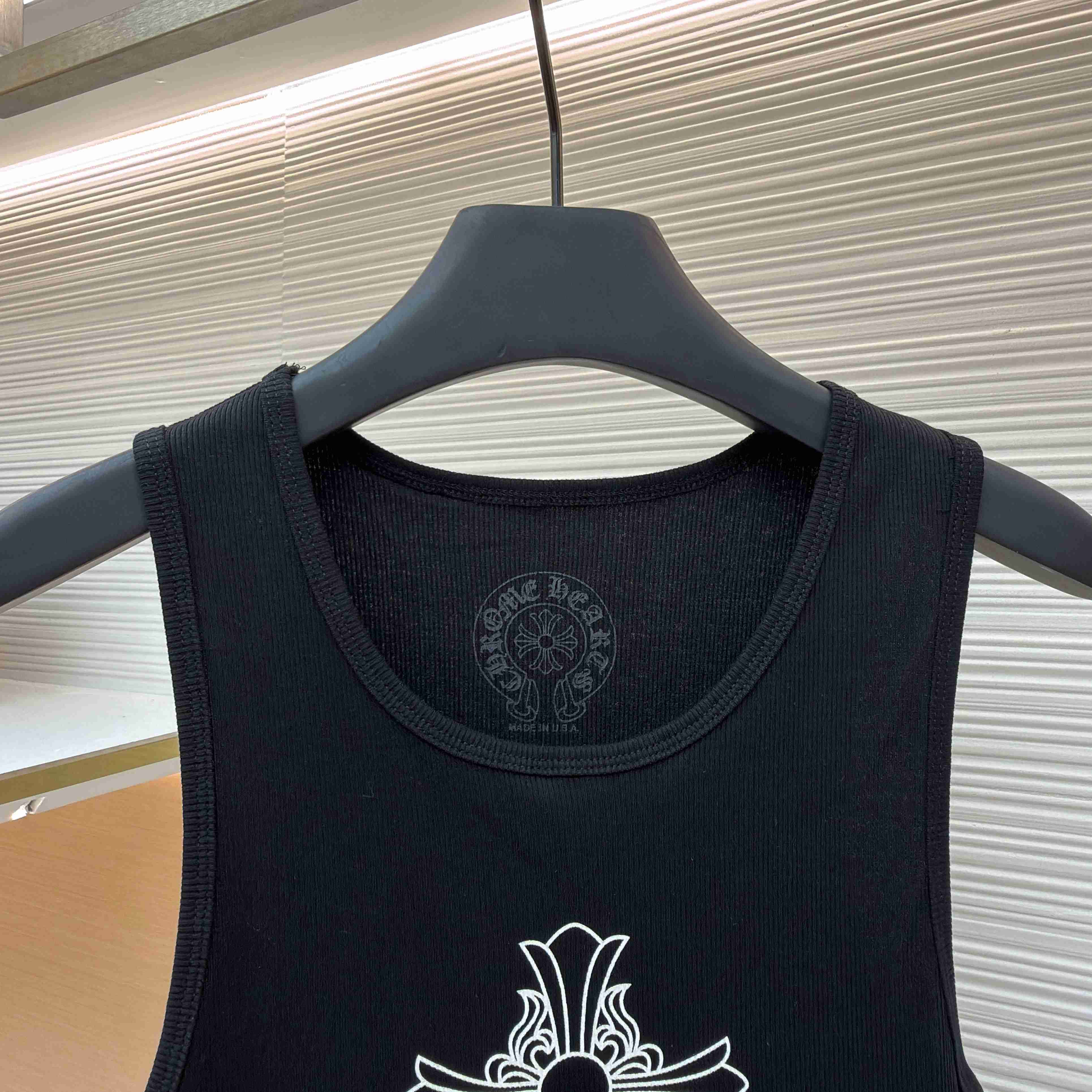 Chrome Hearts Hairy Cross Rib Tank 'Black' - FashionPlug