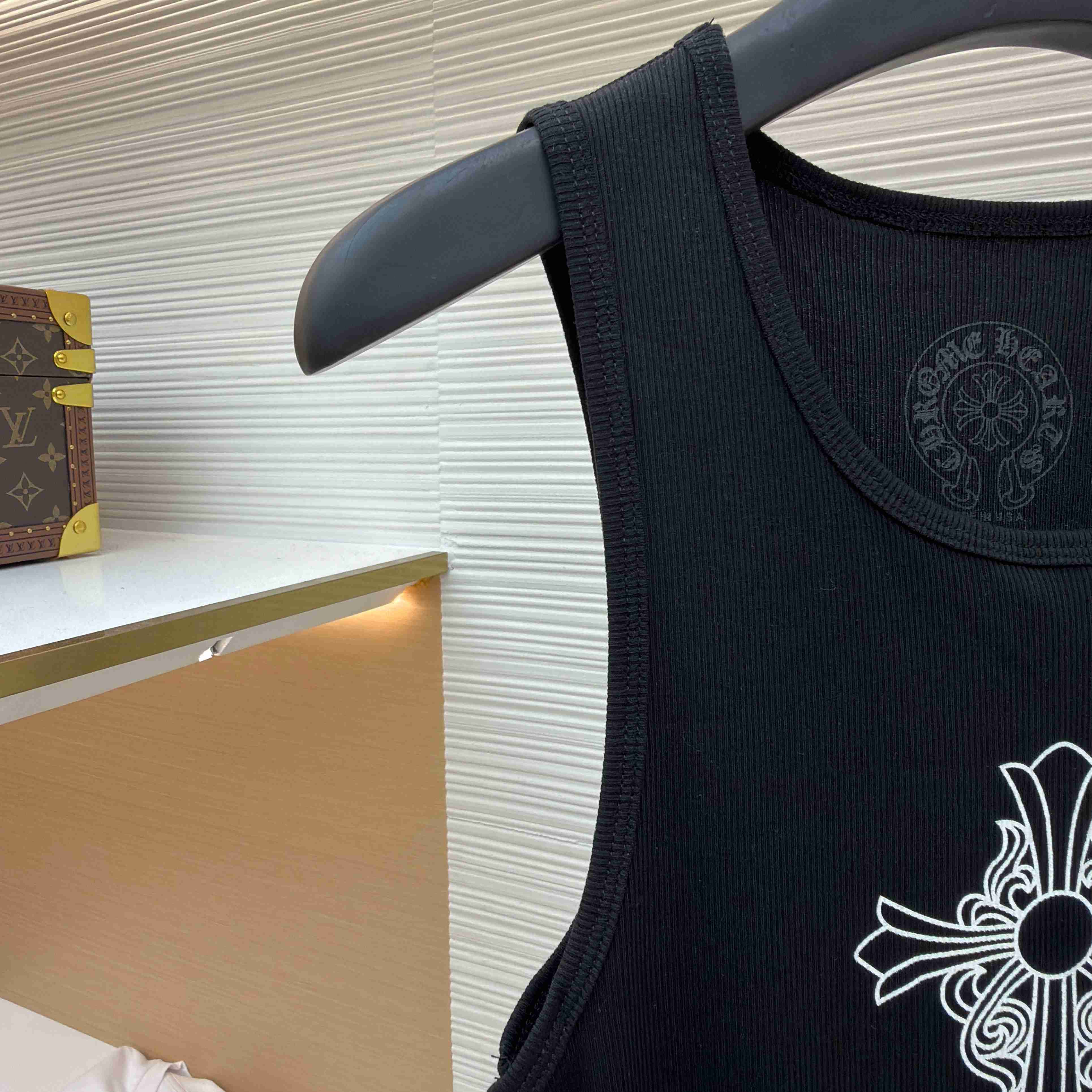 Chrome Hearts Hairy Cross Rib Tank 'Black' - FashionPlug