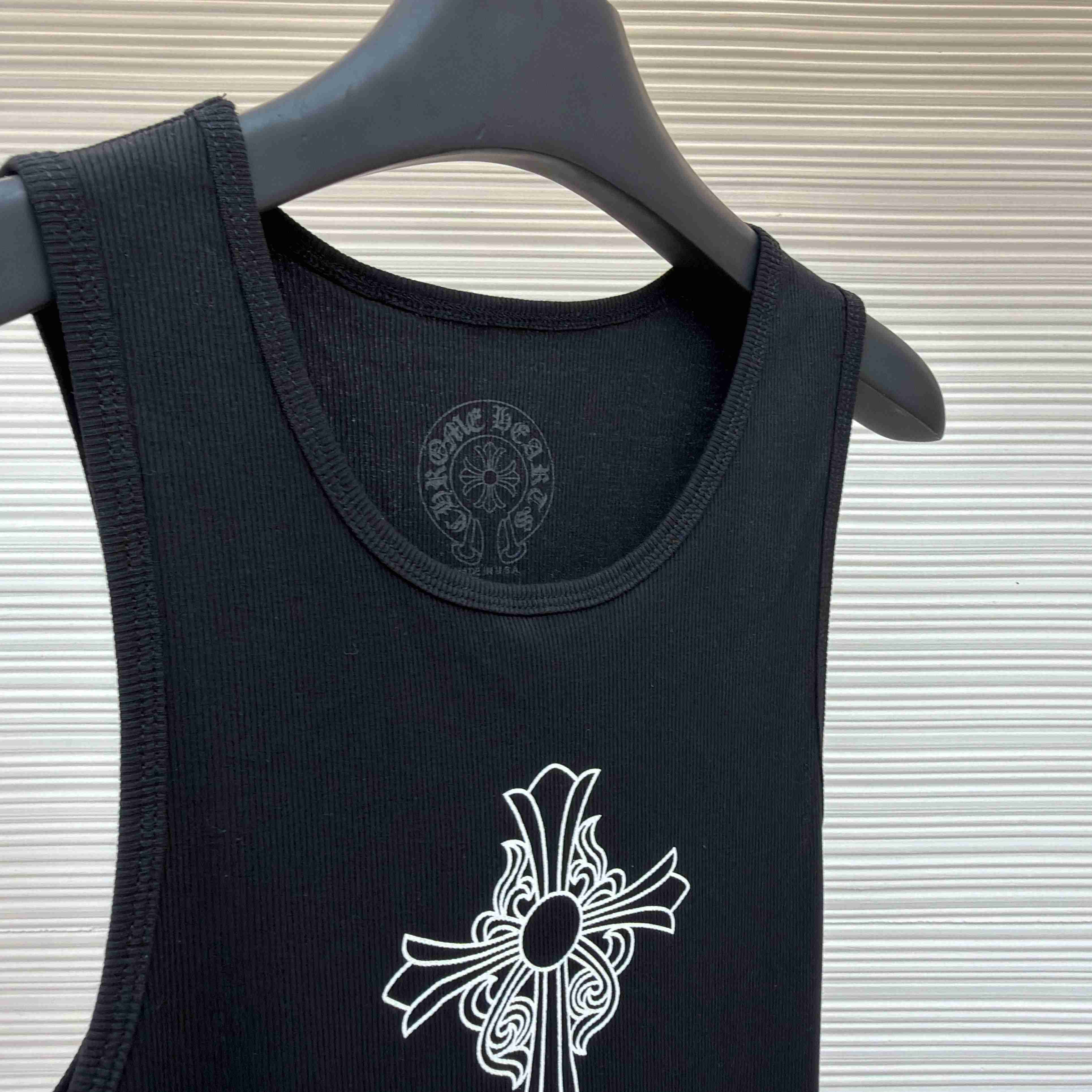 Chrome Hearts Hairy Cross Rib Tank 'Black' - FashionPlug