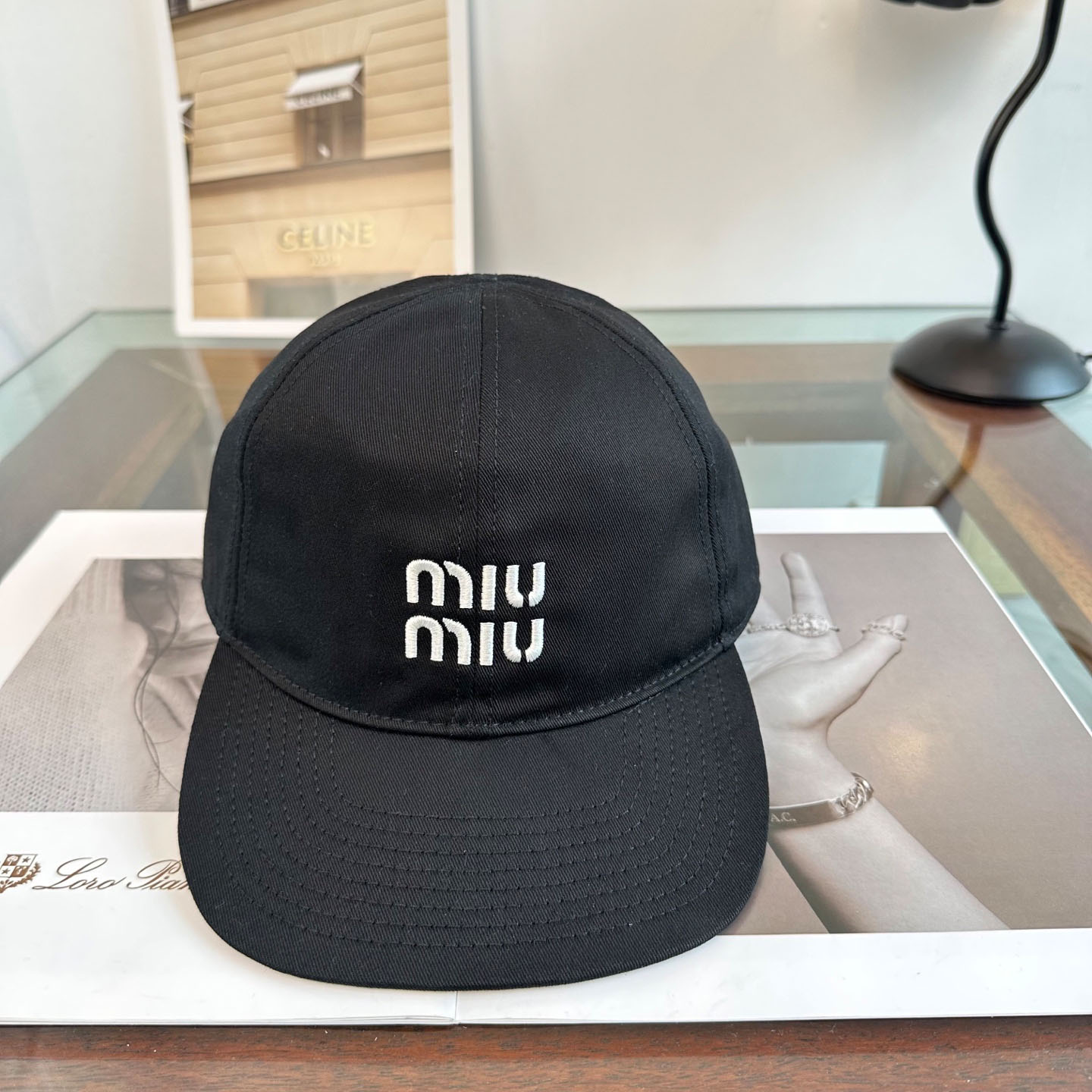 Miu Miu Denim Baseball Cap - FashionPlug