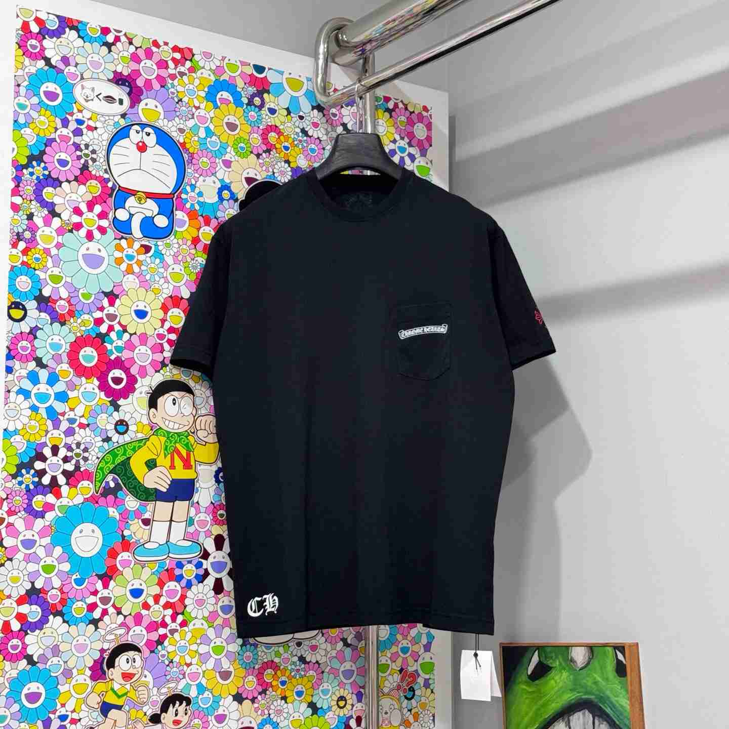 Chrome Hearts Scroll Logo Pocket T-Shirt - FashionPlug