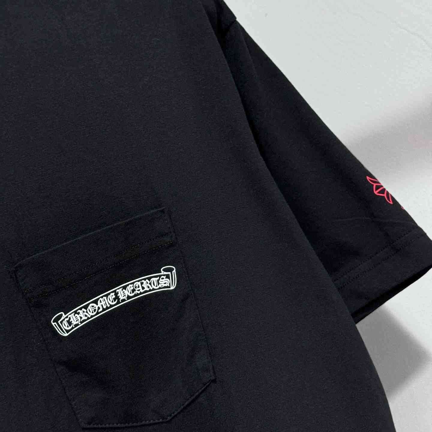 Chrome Hearts Scroll Logo Pocket T-Shirt - FashionPlug