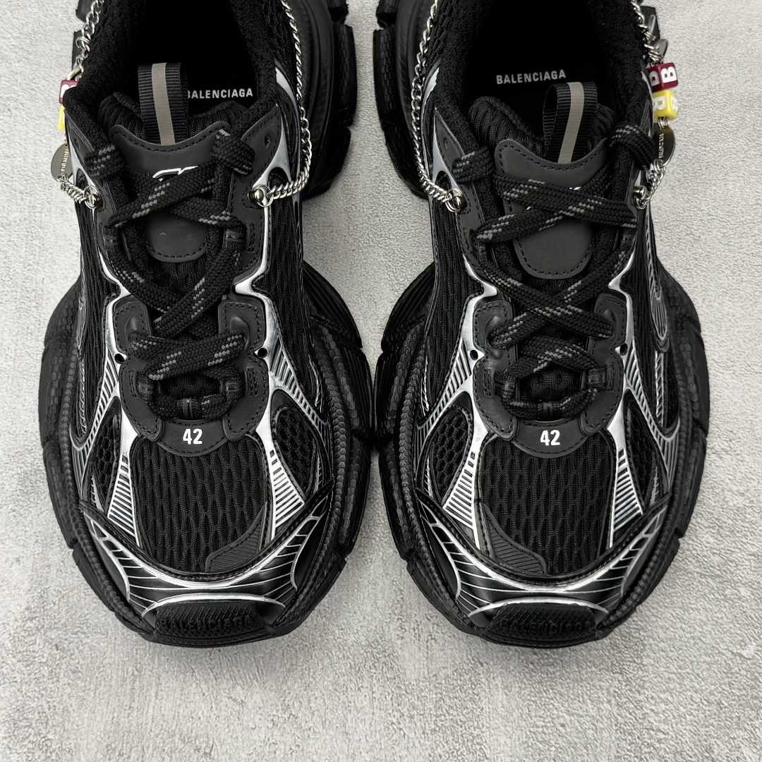 Balenciaga 3xl Sneaker With Charms In Black/Silver - FashionPlug