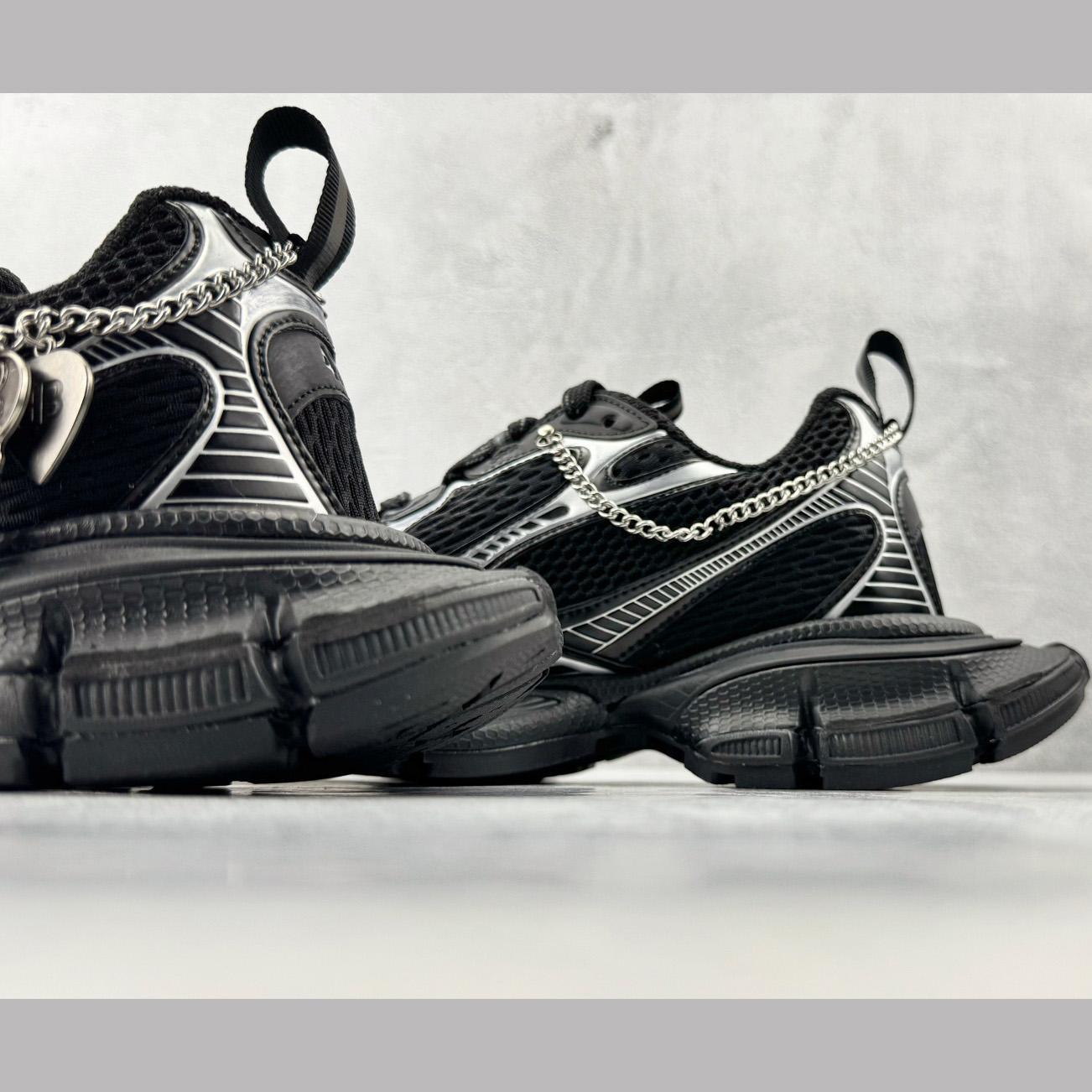 Balenciaga 3xl Sneaker With Charms In Black/Silver - FashionPlug