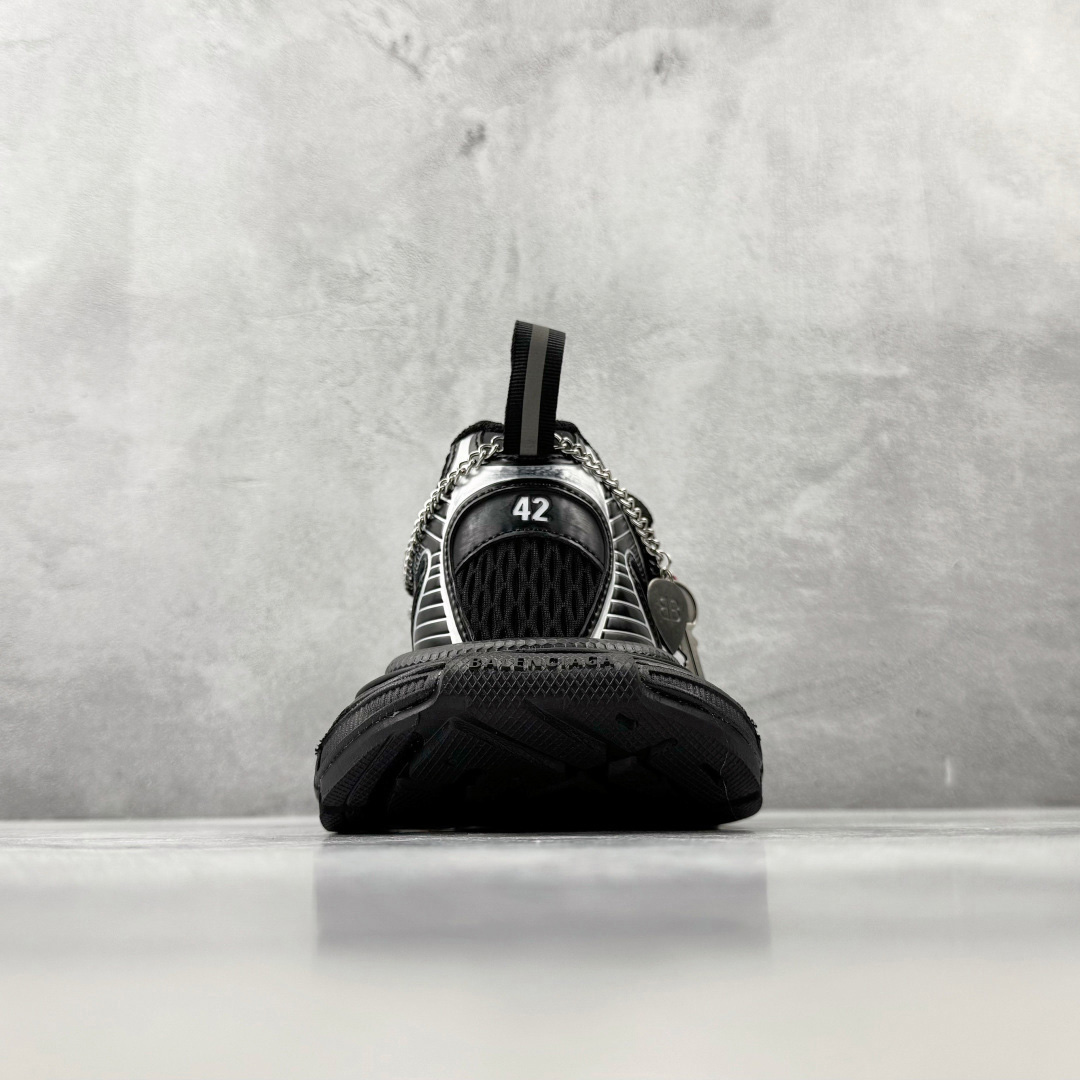 Balenciaga 3xl Sneaker With Charms In Black/Silver - FashionPlug