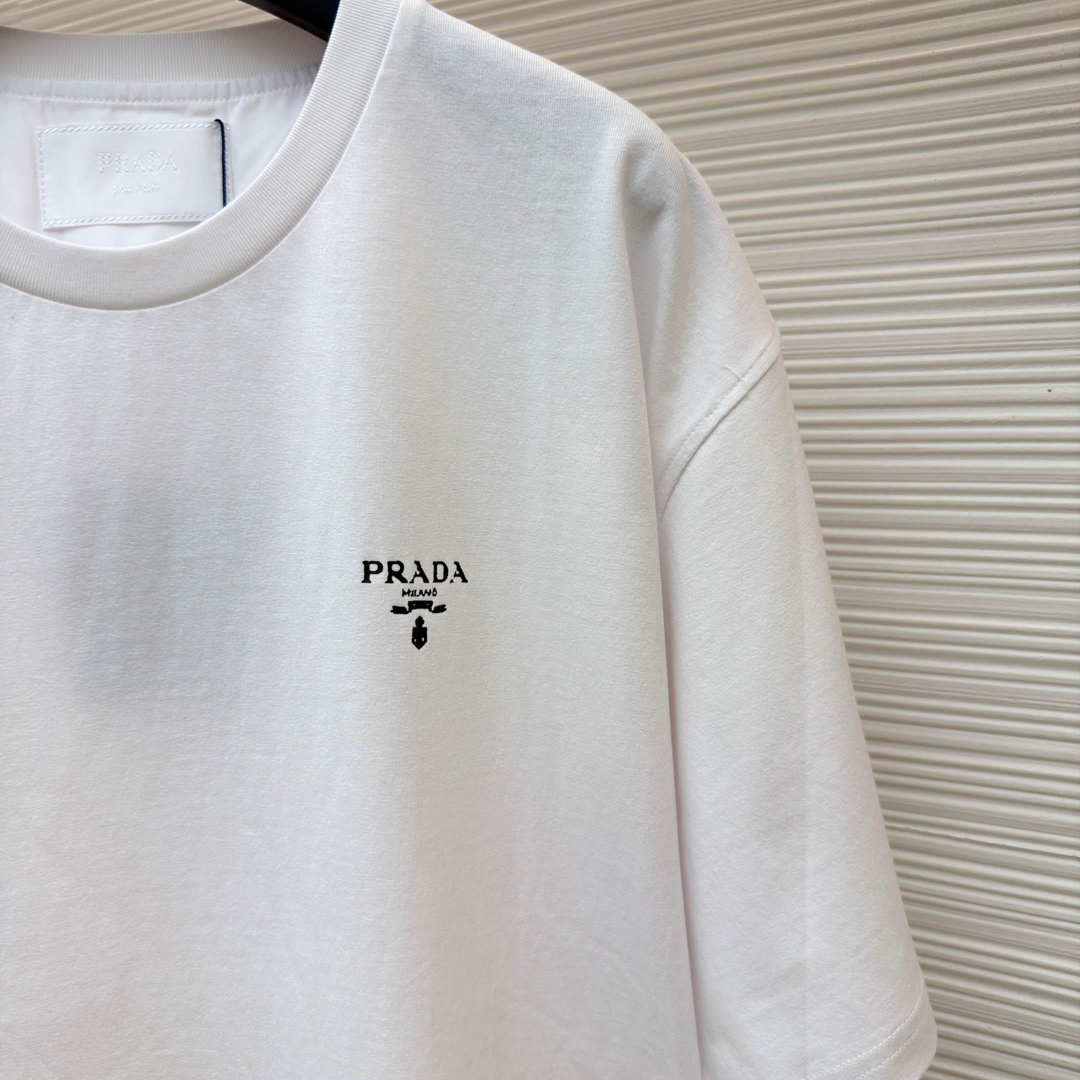 Prada Re-Nylon T-Shirt 'White' - FashionPlug
