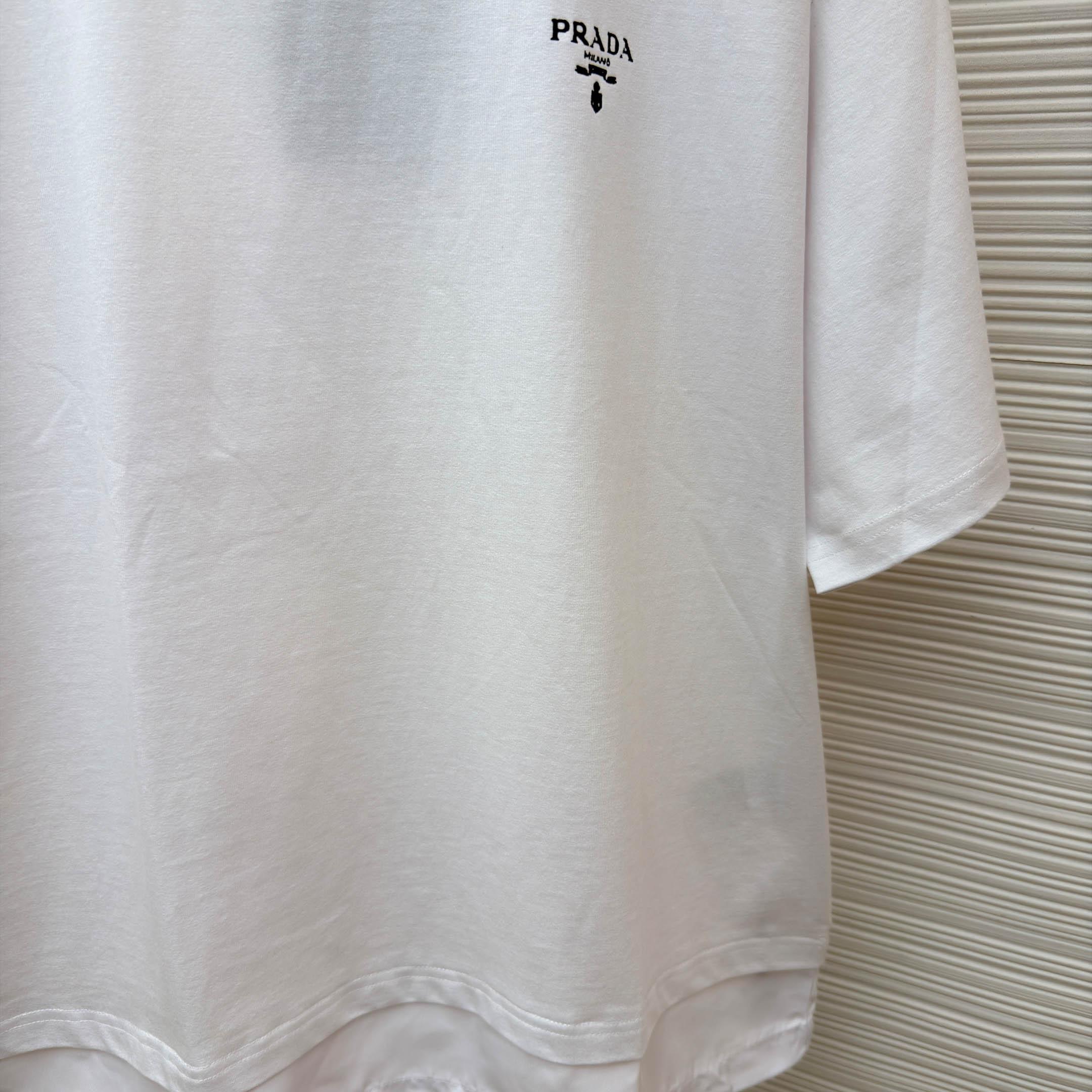 Prada Re-Nylon T-Shirt 'White' - FashionPlug