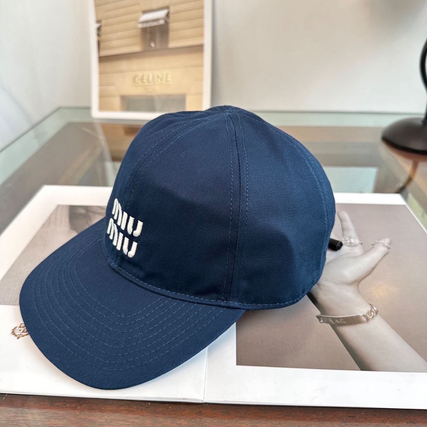 Miu Miu Denim Baseball Cap - FashionPlug