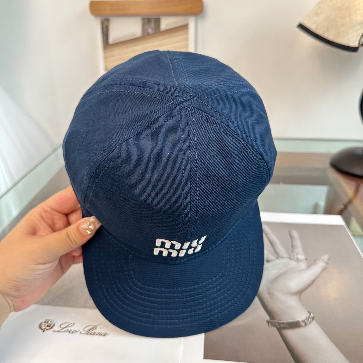 Miu Miu Denim Baseball Cap - FashionPlug