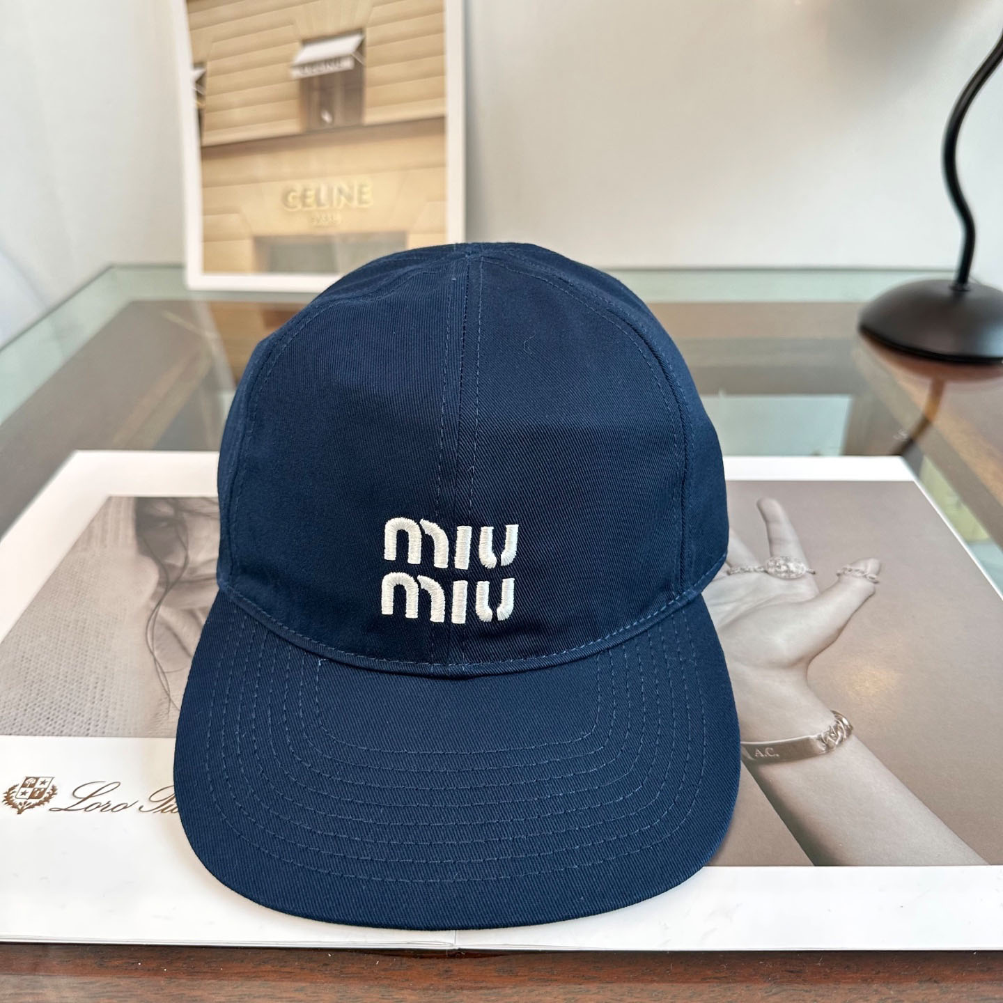 Miu Miu Denim Baseball Cap - FashionPlug
