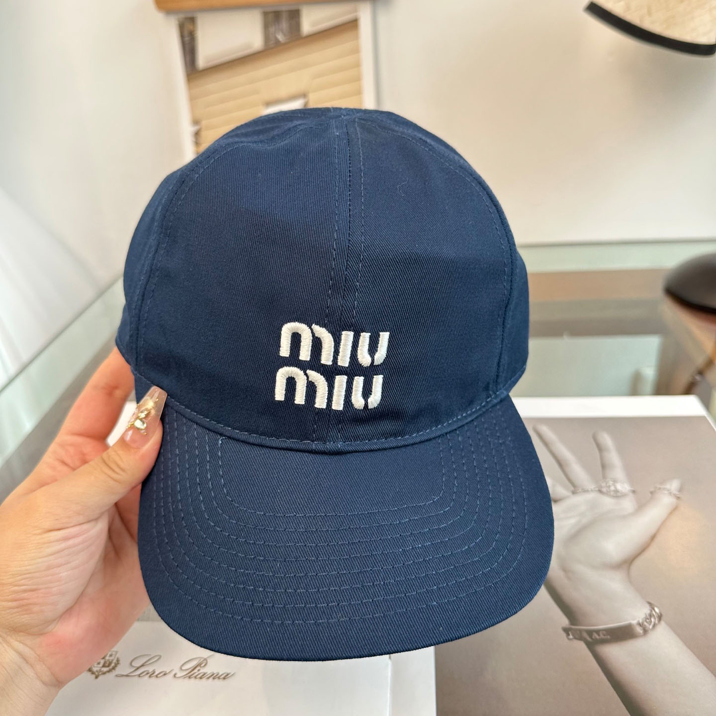Miu Miu Denim Baseball Cap - FashionPlug