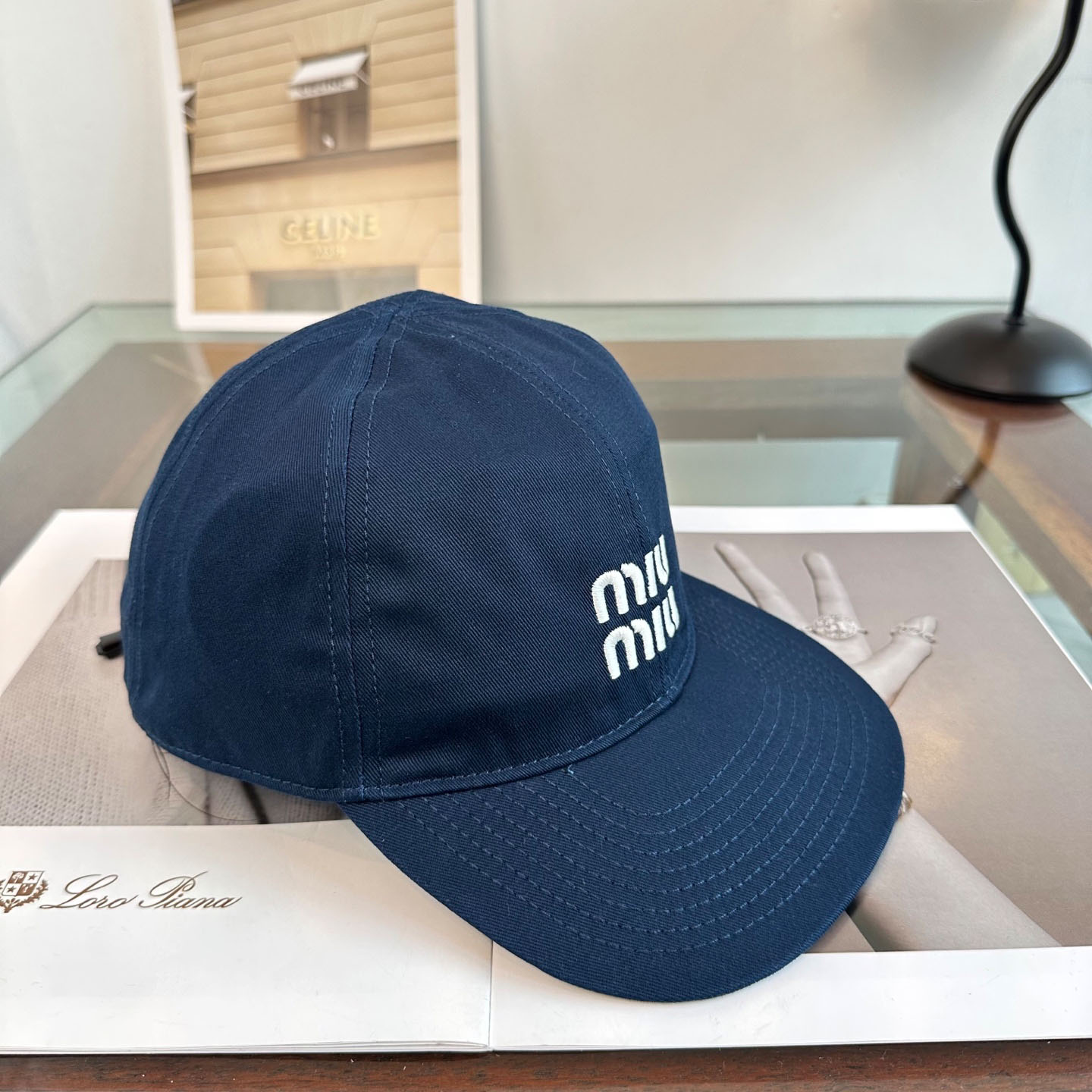 Miu Miu Denim Baseball Cap - FashionPlug