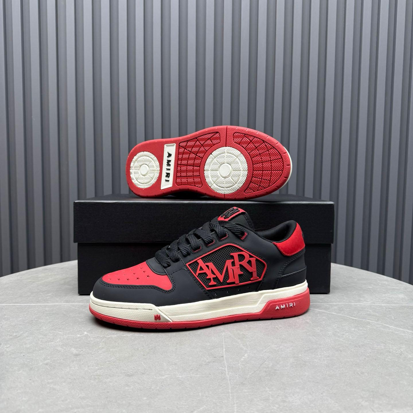 Amiri Classic Low 'True Red' Sneakers - FashionPlug