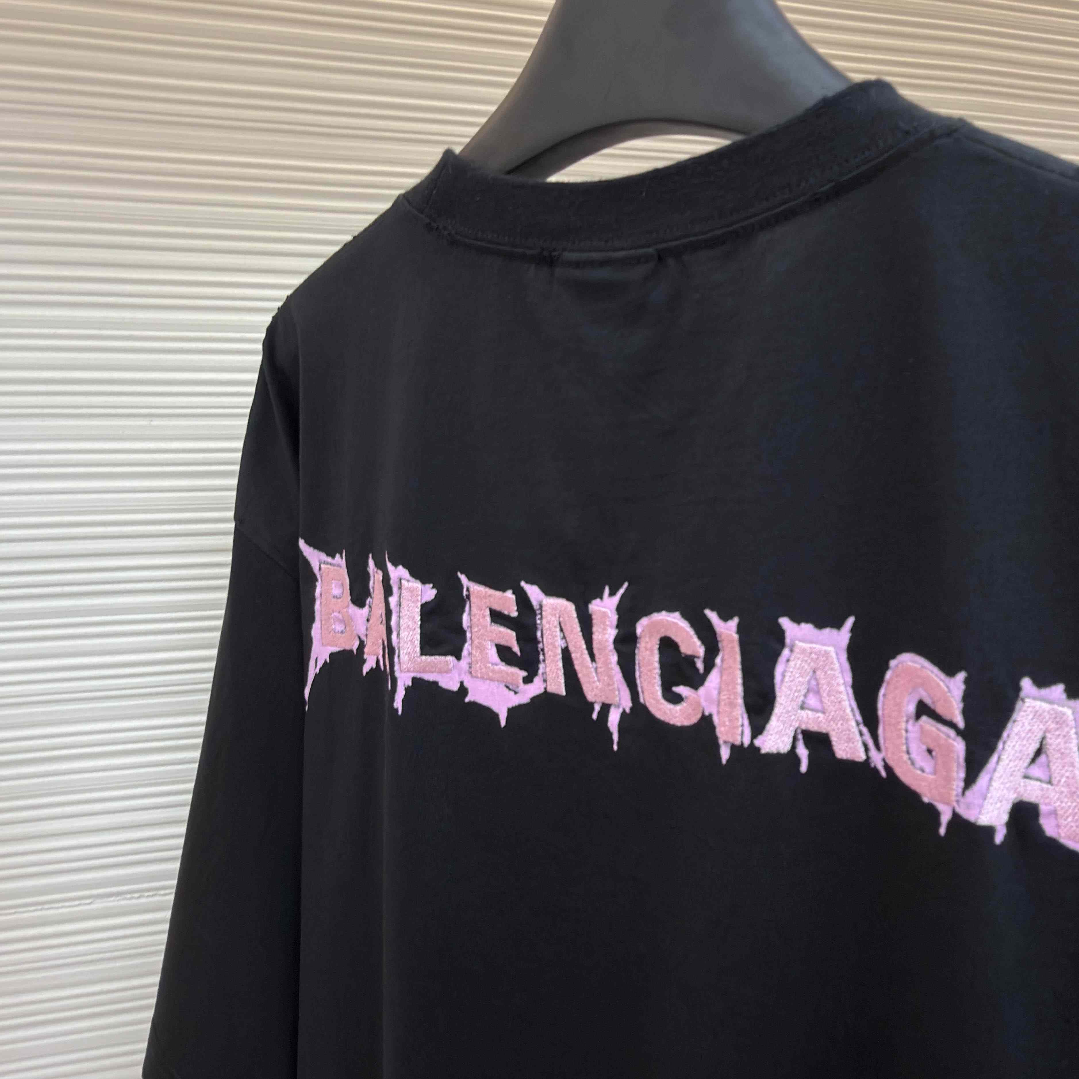 Balenciaga Diy Balenciaga Back Medium Fit T-shirt In Black - FashionPlug