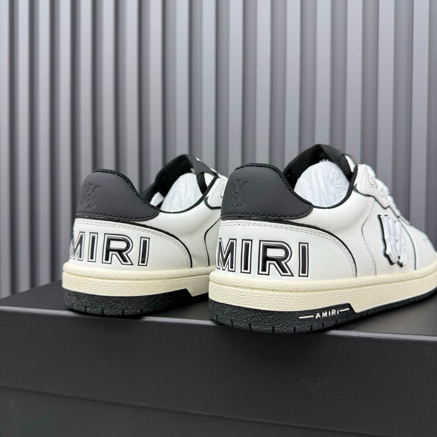 Amiri Off-White & Black Newport Sneakers - FashionPlug