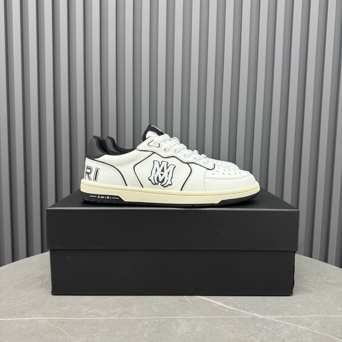 Amiri Off-White & Black Newport Sneakers - FashionPlug