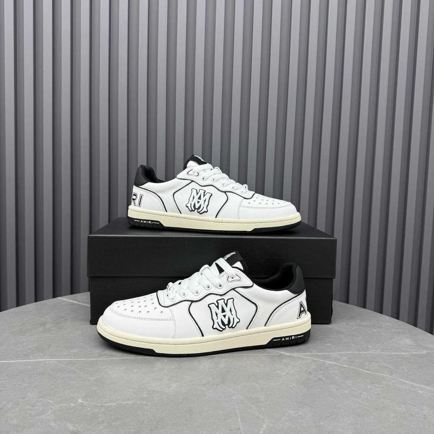 Amiri Off-White & Black Newport Sneakers - FashionPlug