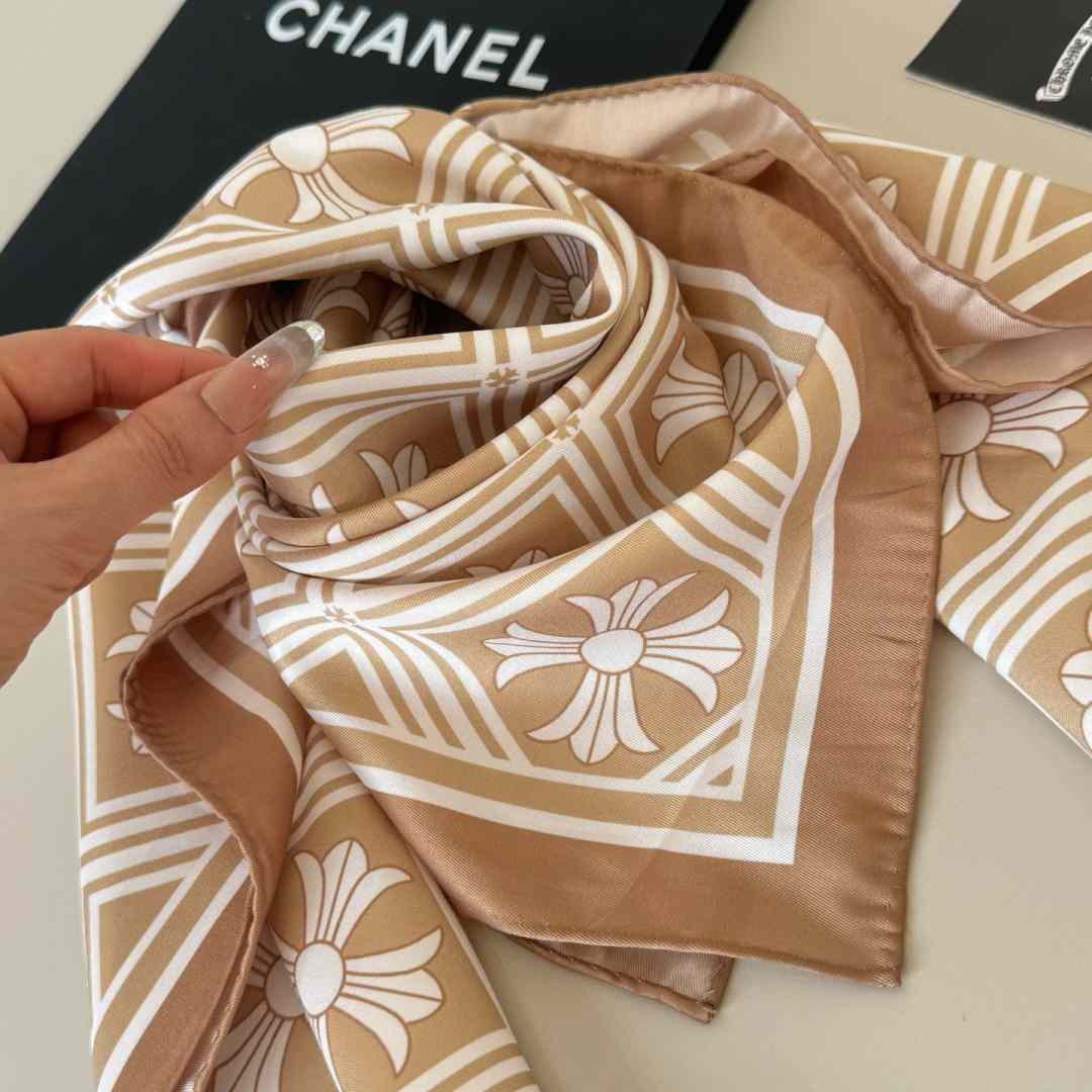 Chrome Heart Square Silk Scarf - FashionPlug