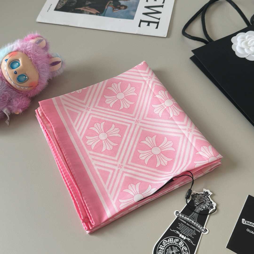 Chrome Heart Square Silk Scarf - FashionPlug