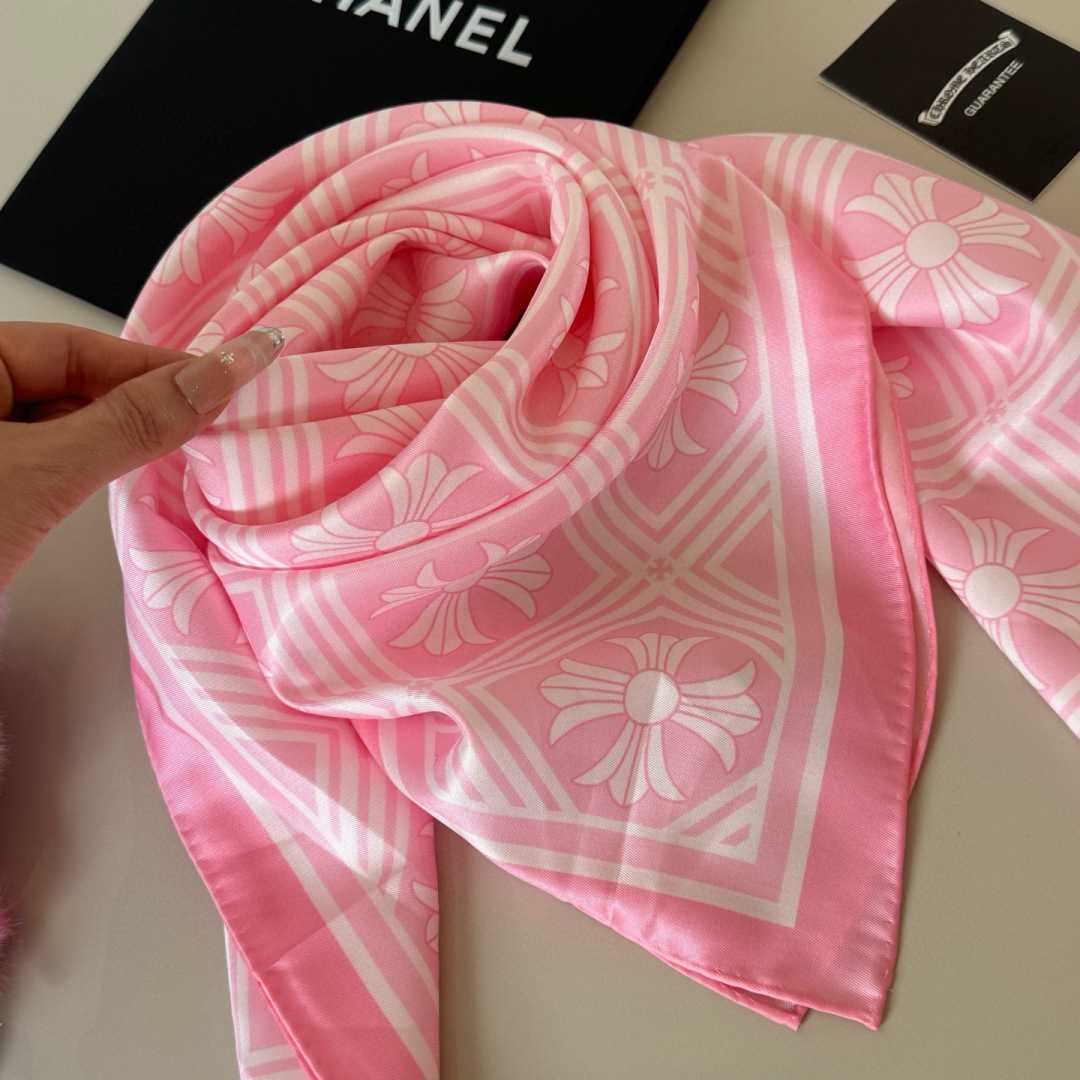 Chrome Heart Square Silk Scarf - FashionPlug
